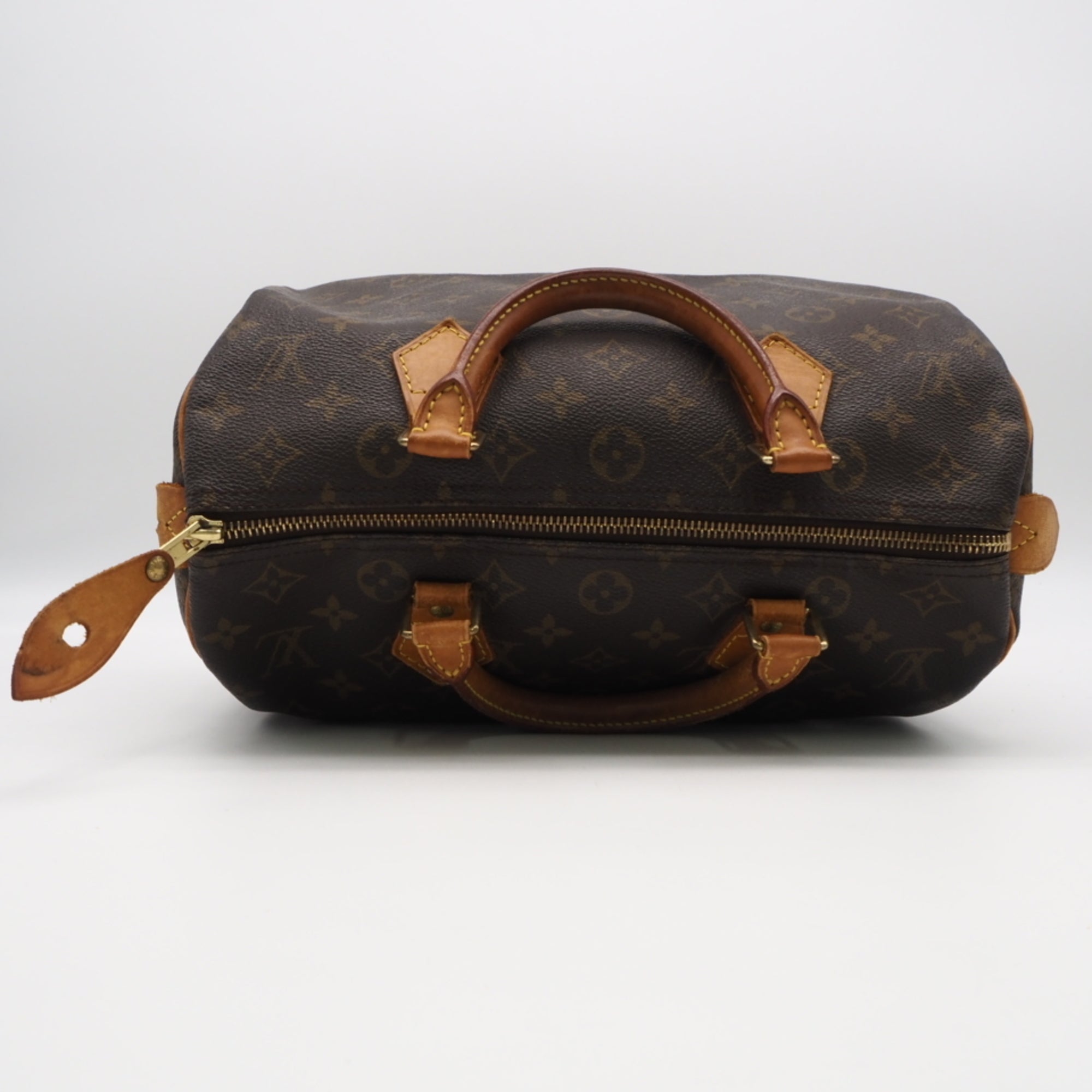 Louis Vuitton Beige Brown Coated Canvas Leather Handbag (Pre-Owned)