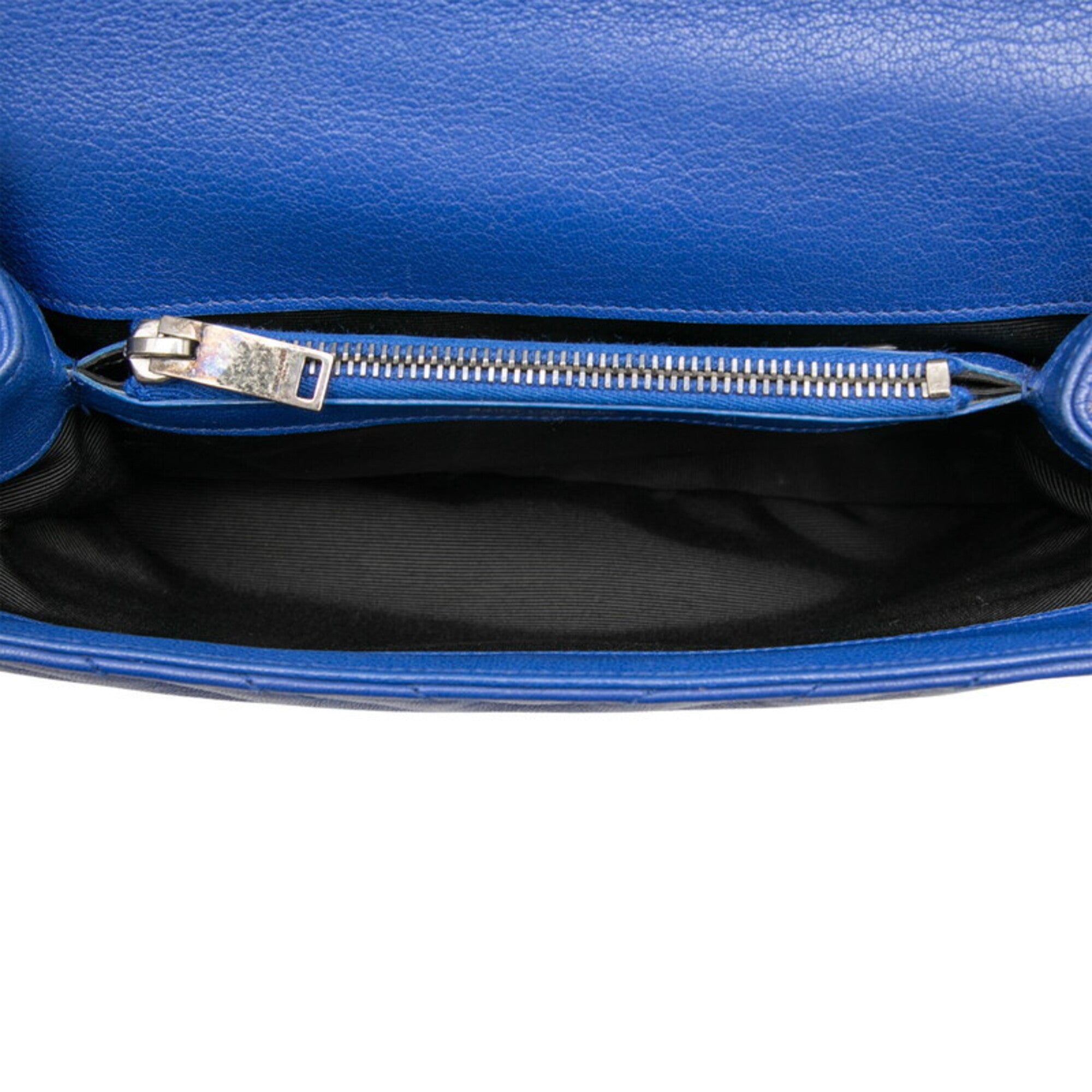 Saint Laurent Blue Leather Handbag Shoulder Bag (Pre-Owned)