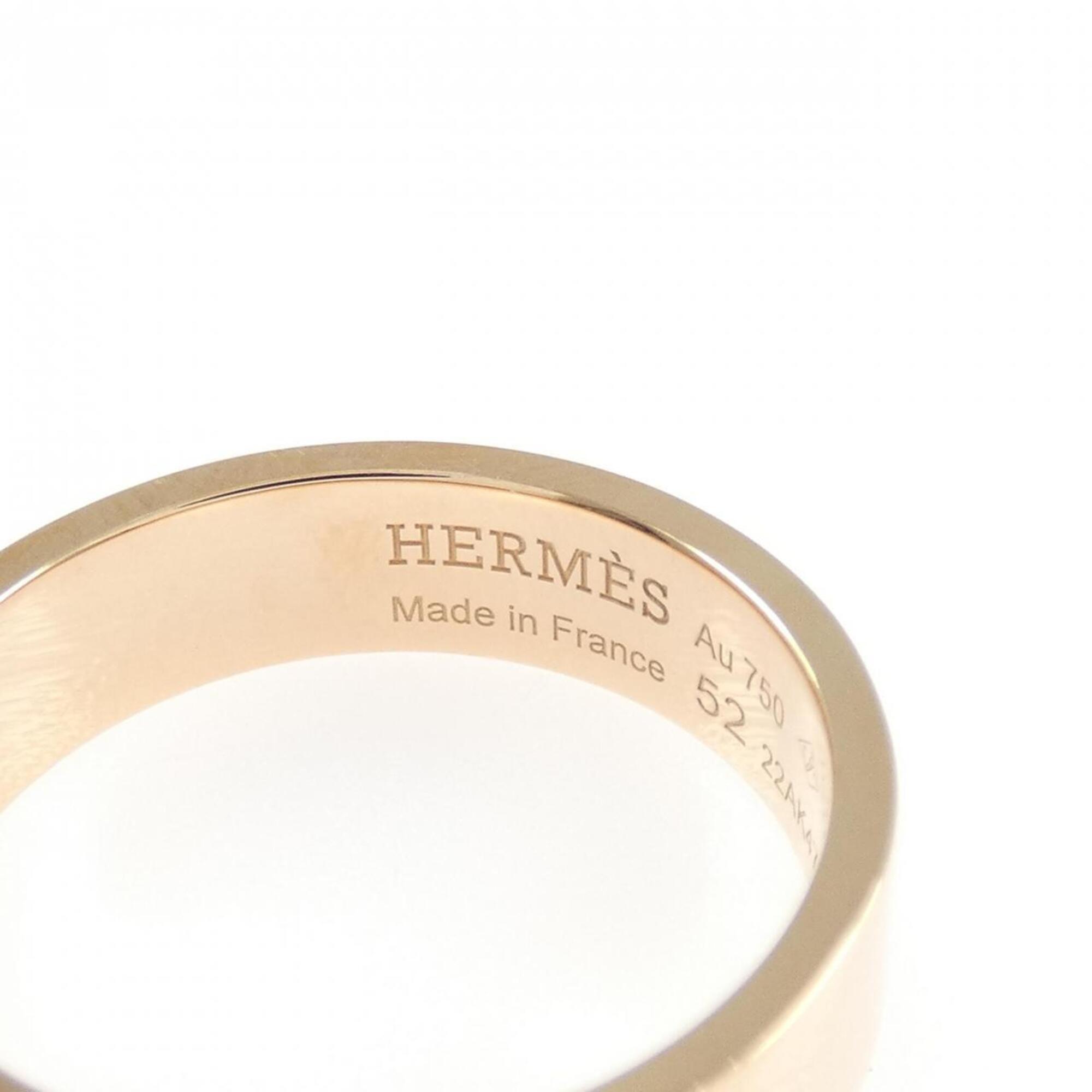 Hermes Pink Gold (18K) Band Ring (Pre-Owned)