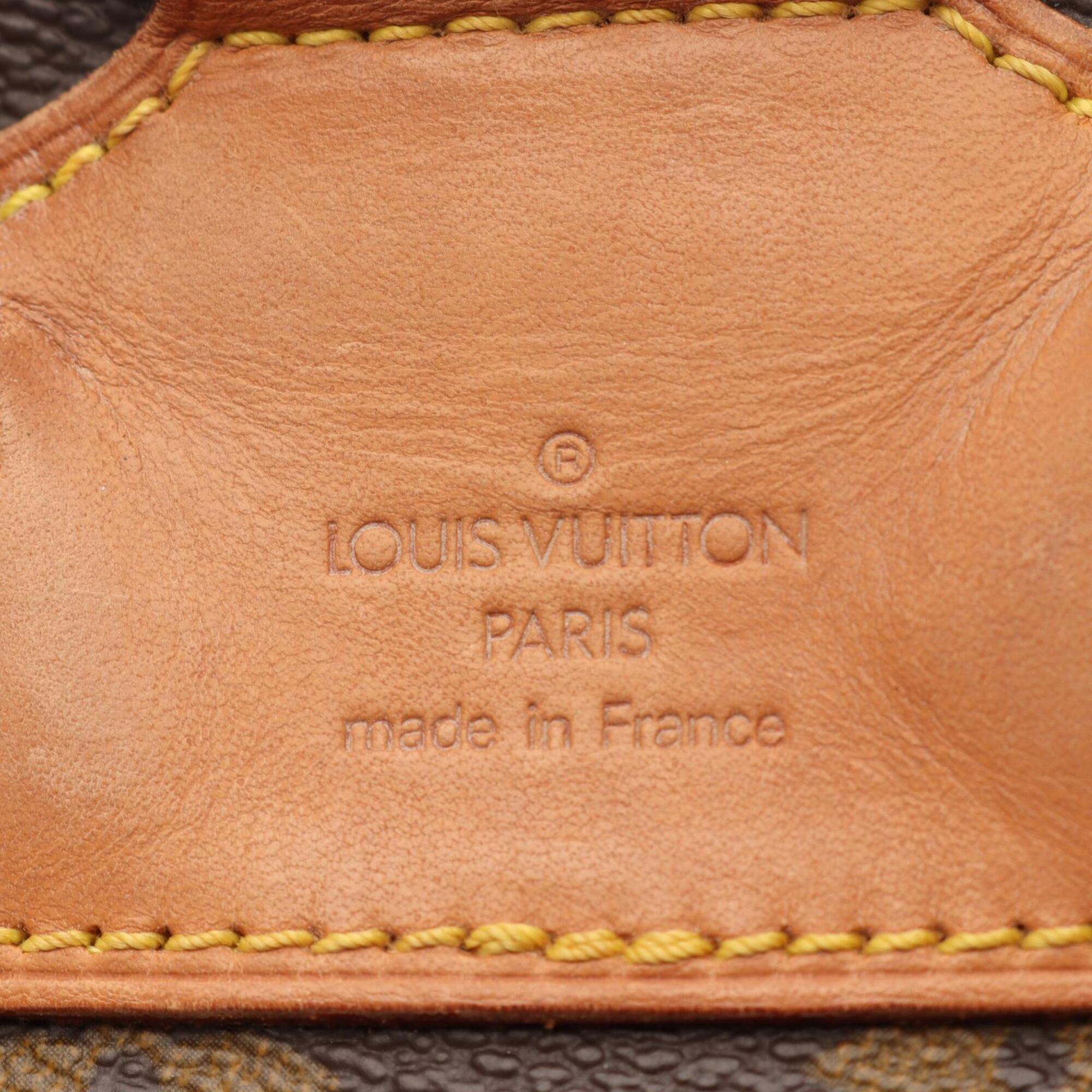 Louis Vuitton Brown Coated Canvas Leather Backpack Handbag (Pre-Owned)