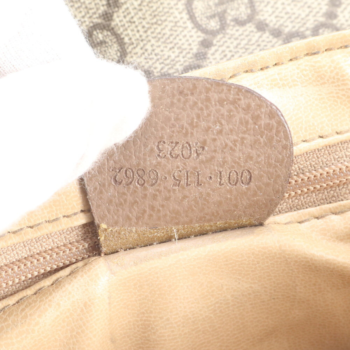 Gucci Brown Leather Coated Canvas Shoulder Bag (Pre-Owned)