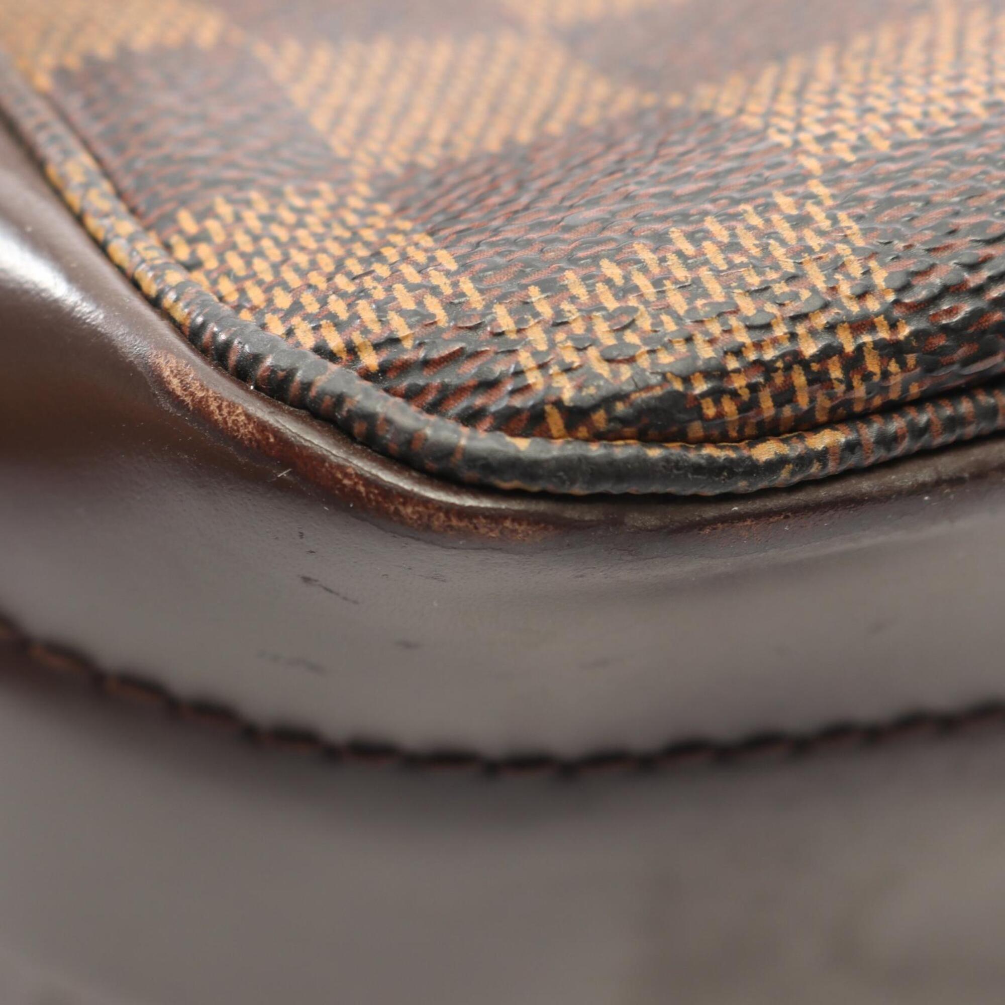Louis Vuitton Brown Coated Canvas Leather Handbag Shoulder Bag (Pre-Owned)
