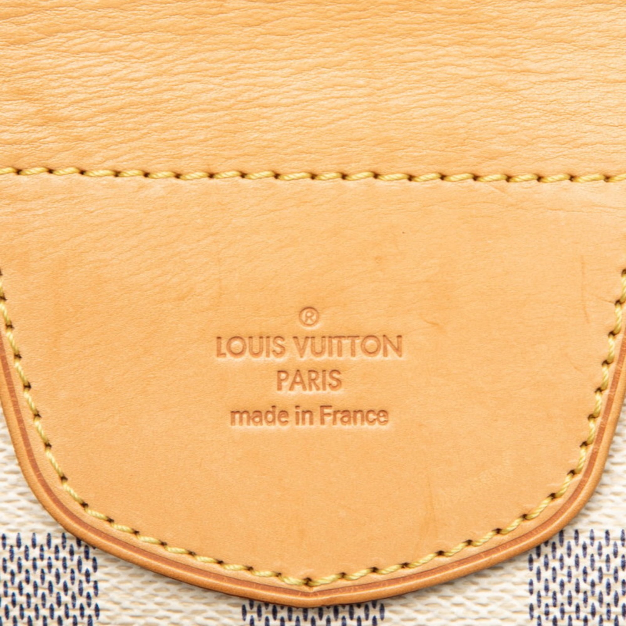 Louis Vuitton White Damier Azur Handbag Tote Bag (Pre-Owned)