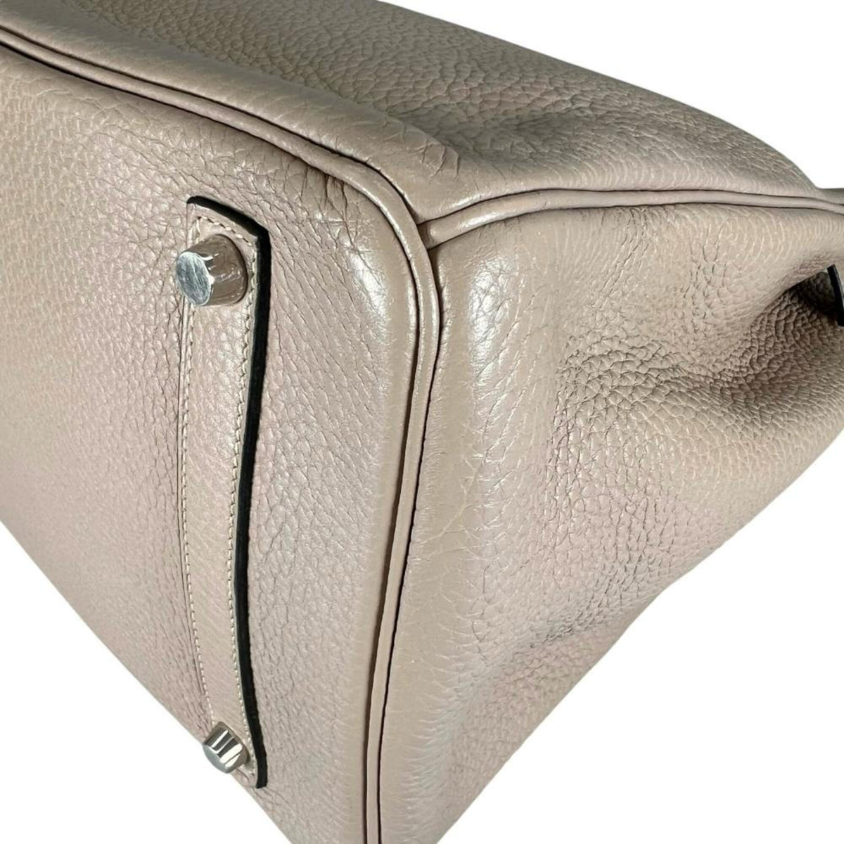 Hermes Beige Leather Handbag (Pre-Owned)