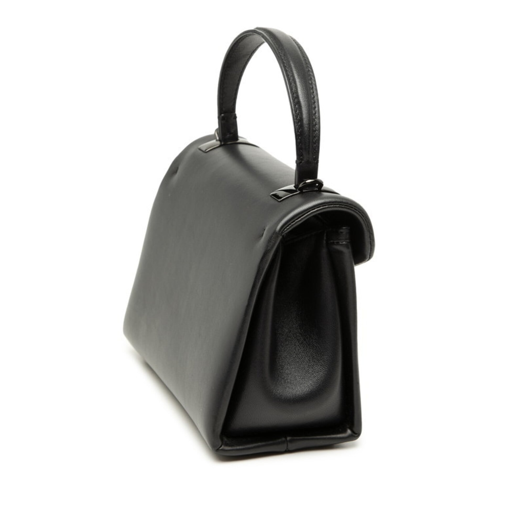 Valentino Black Leather Handbag Shoulder Bag (Pre-Owned)
