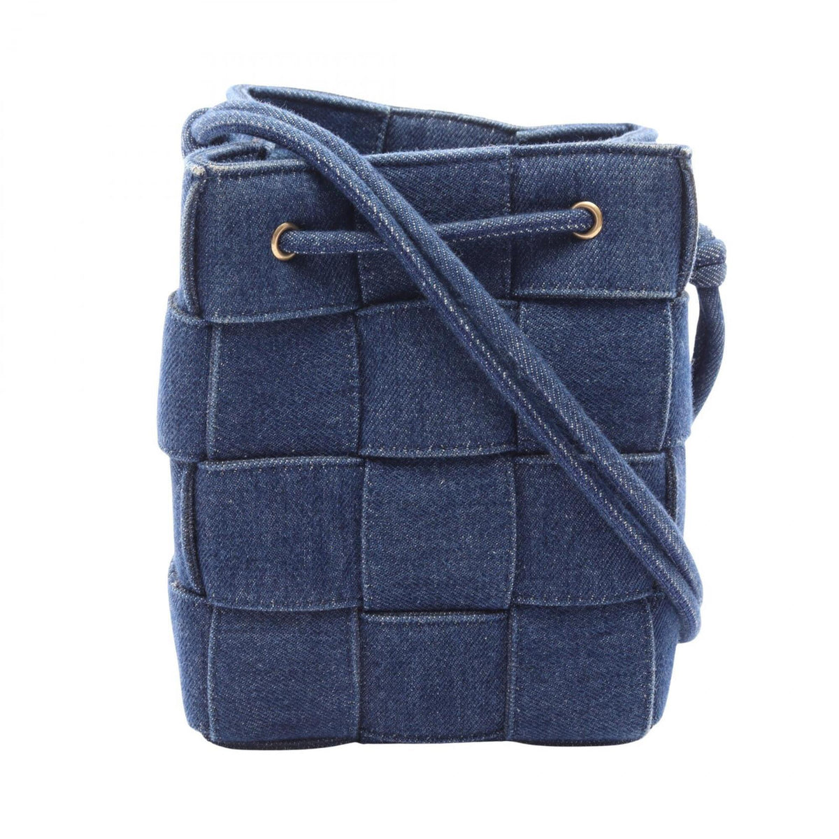 Bottega Veneta Navy Denim Shoulder Bag (Pre-Owned)
