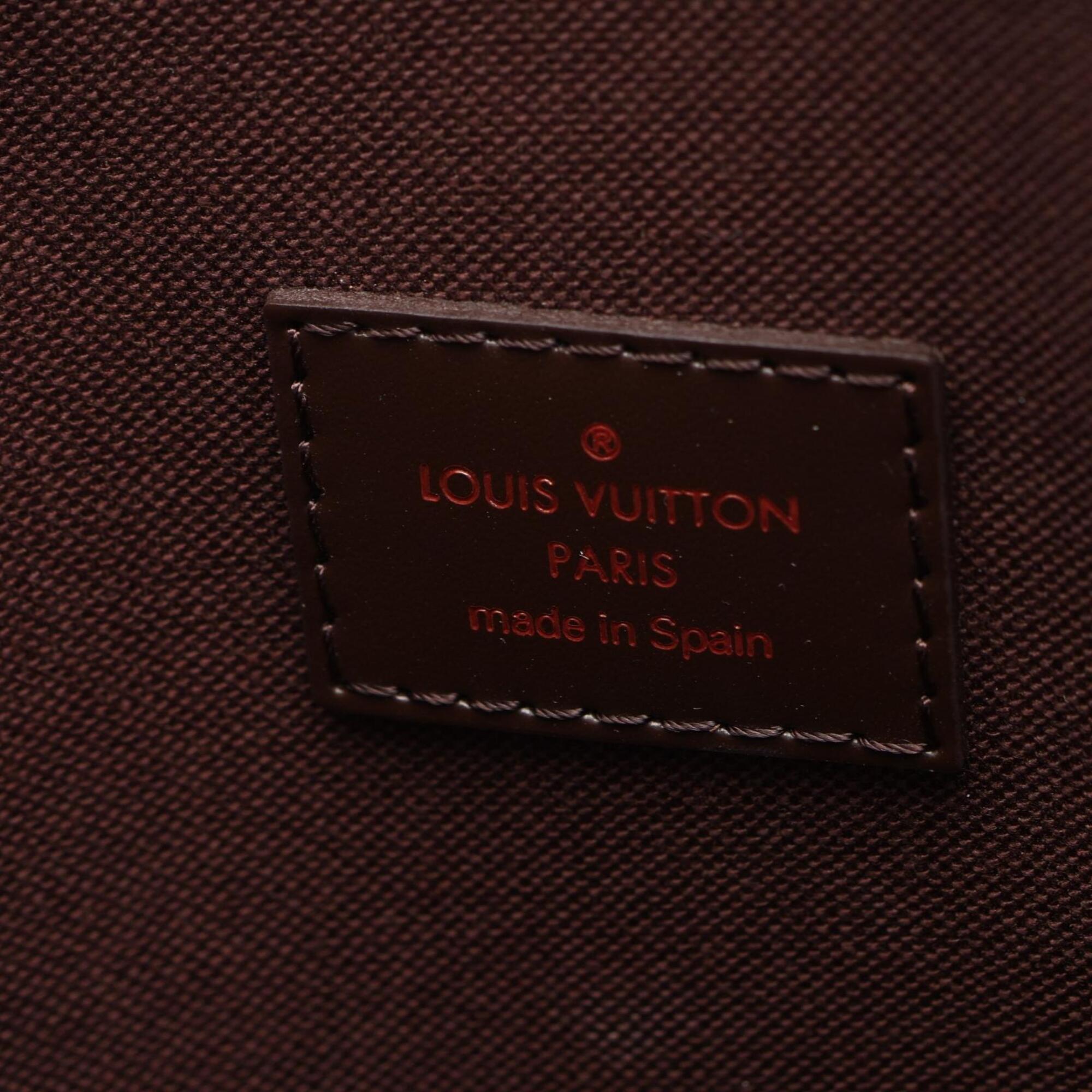 Louis Vuitton Damier Brown Ebene Coated Canvas Leather Tote Bag (Pre-Owned)