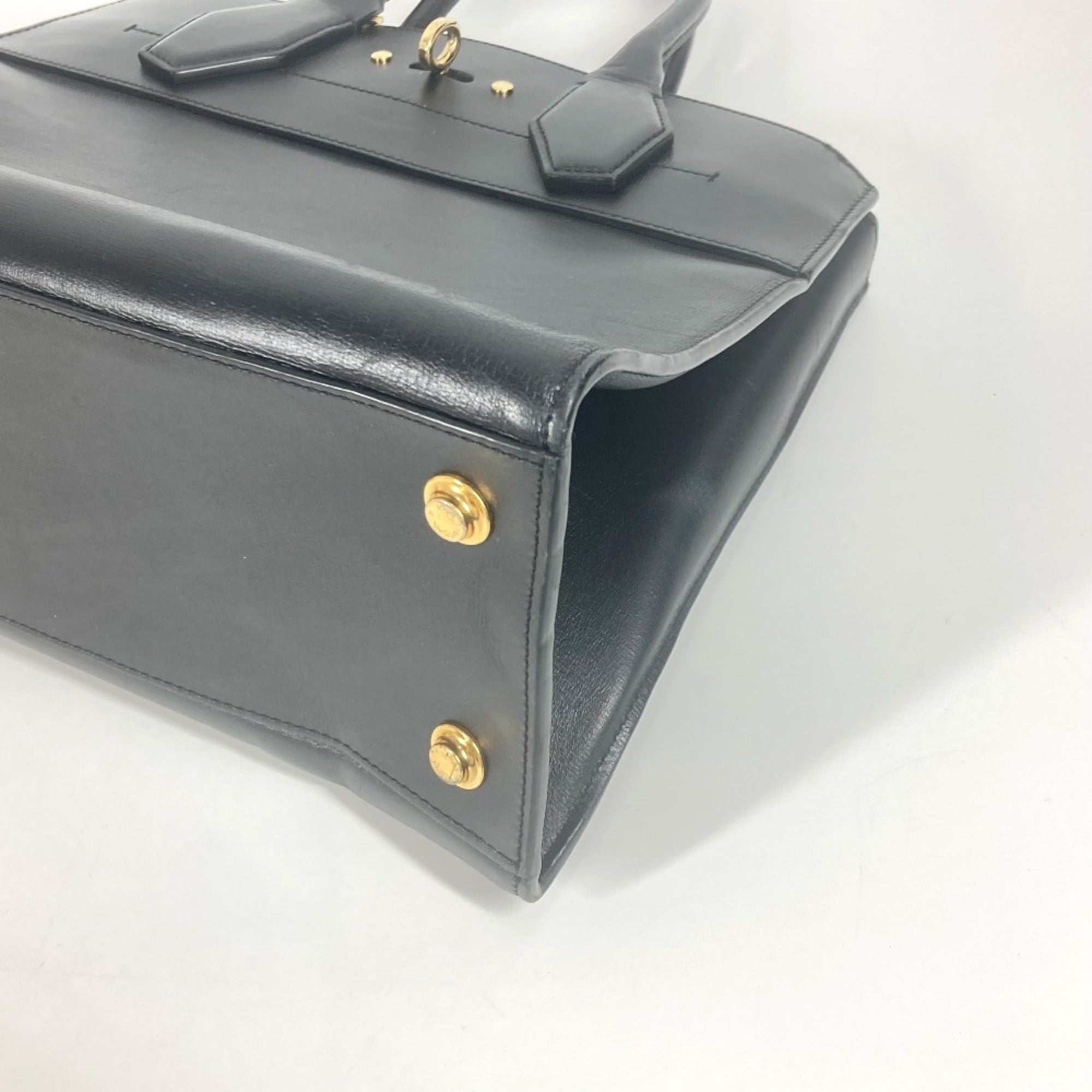 Louis Vuitton Black Noir Leather Handbag (Pre-Owned)
