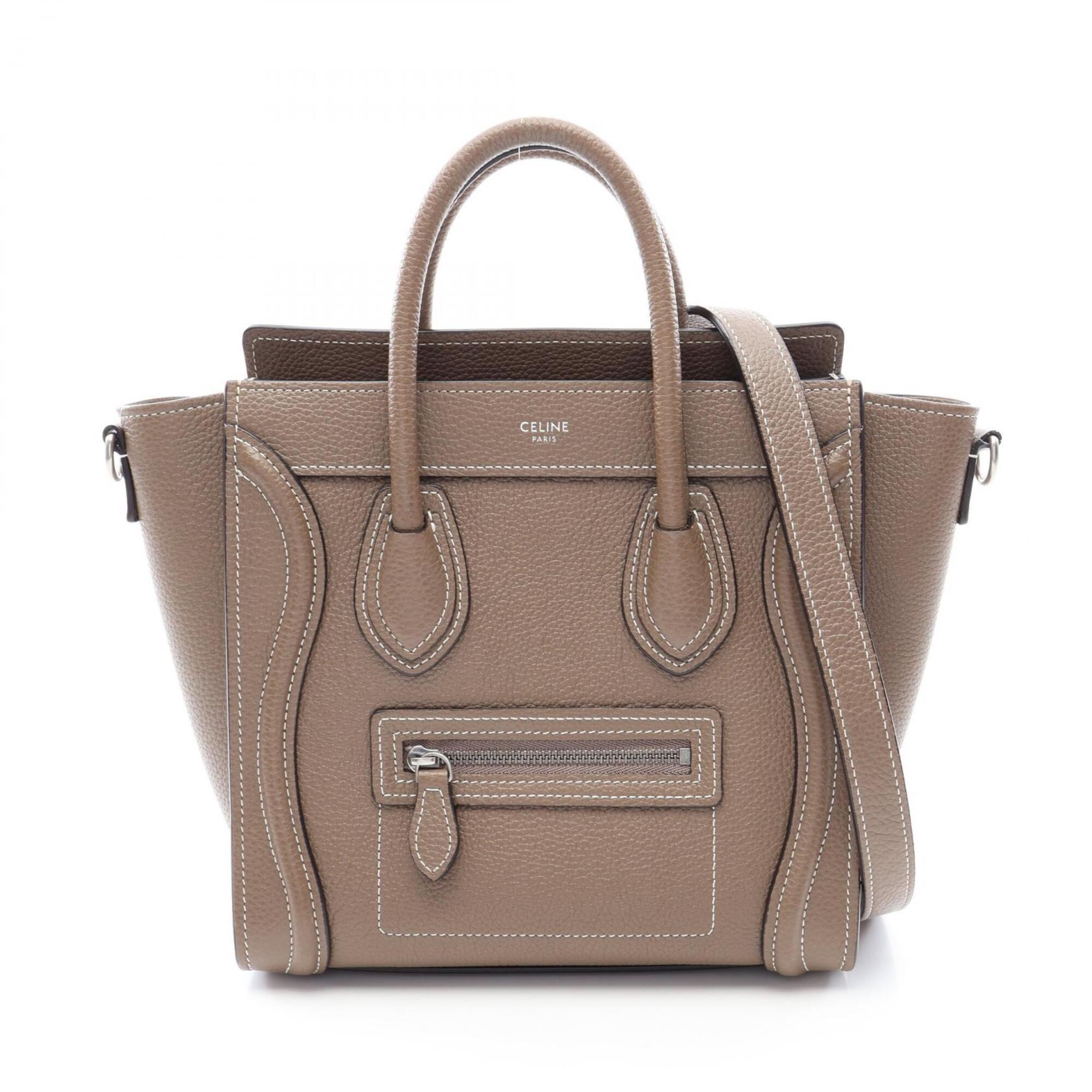 Celine Beige Leather Handbag (Pre-Owned)