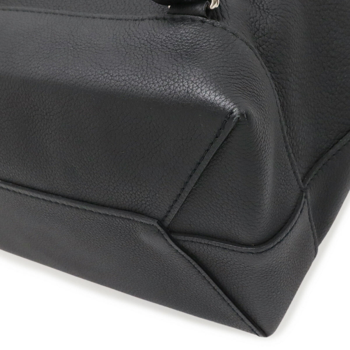 Louis Vuitton Black Noir Leather Backpack (Pre-Owned)