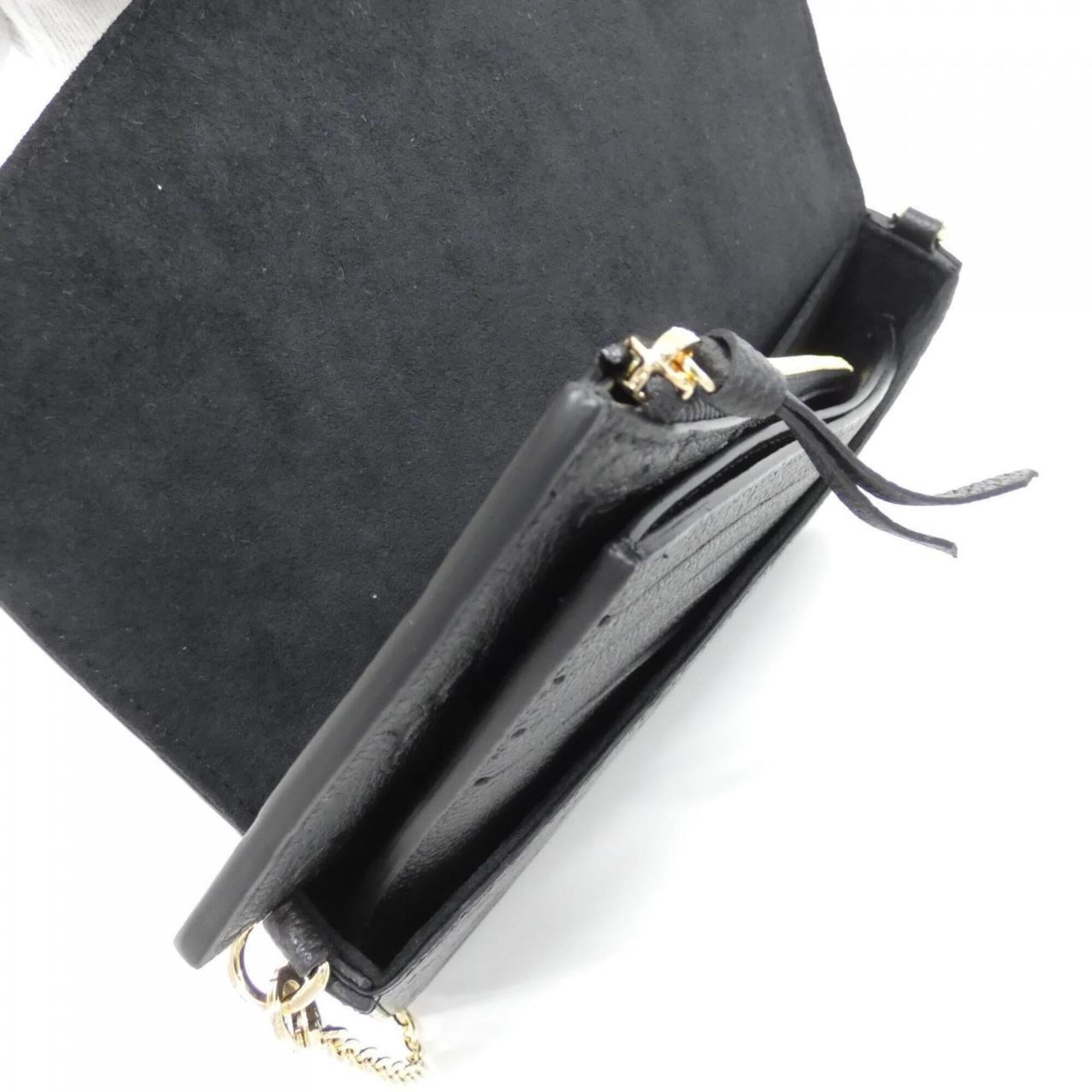 Louis Vuitton Black Leather Shoulder Bag (Pre-Owned)
