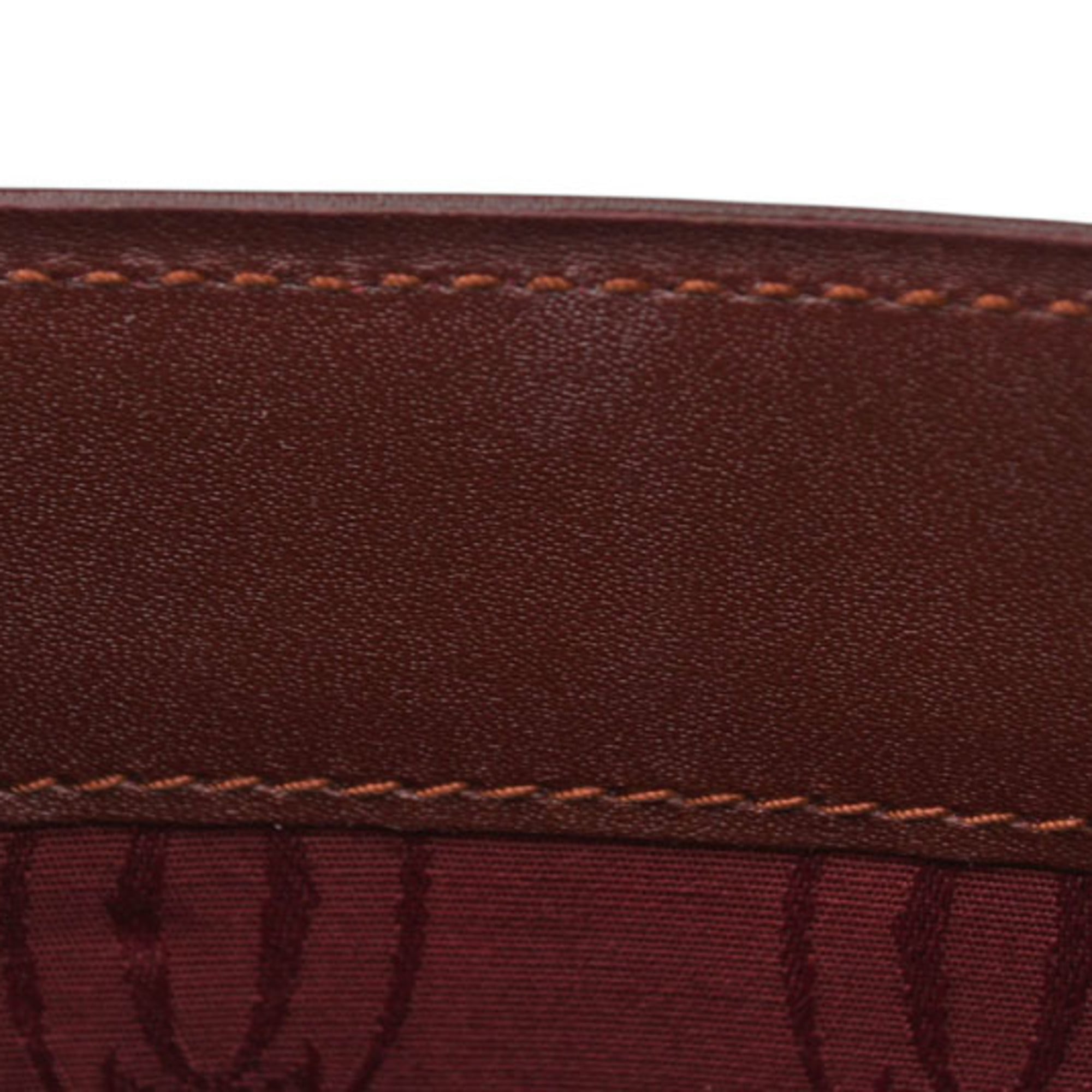 Cartier Must Bordeaux Leather Clutch Bag (Pre-Owned)