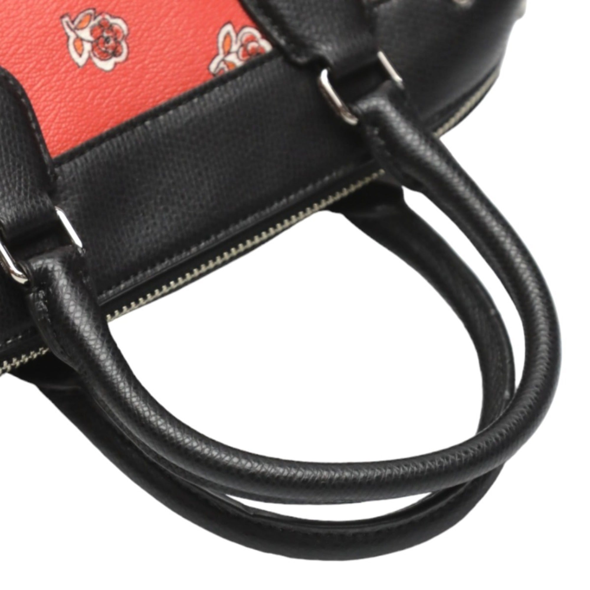 Coach Black Orange Leather Handbag Shoulder Bag (Pre-Owned)