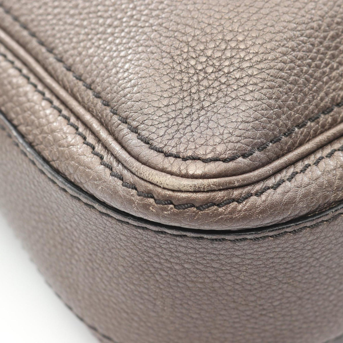 Celine Brown Leather Handbag Messenger Bag Shoulder Bag (Pre-Owned)