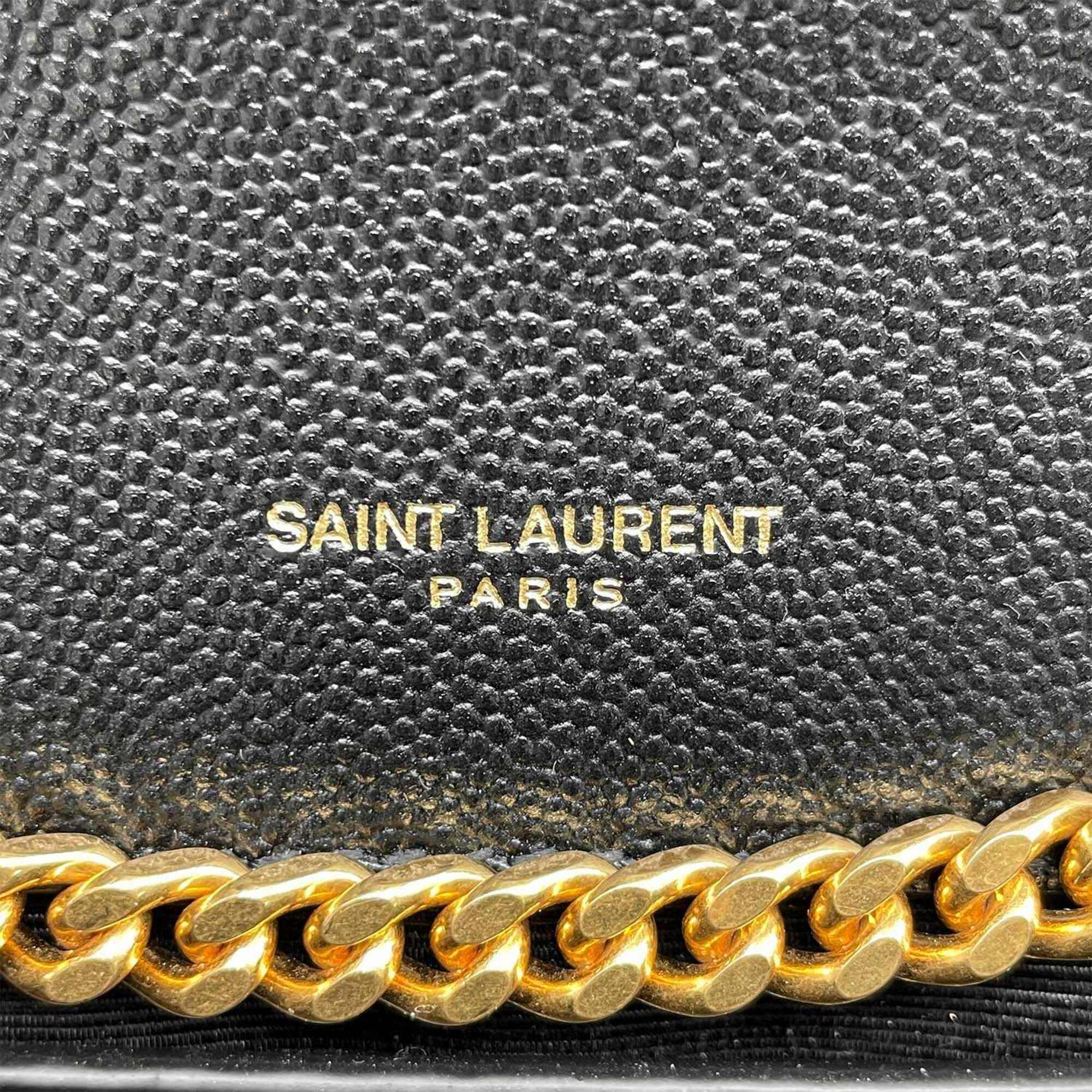 Saint Laurent Black Leather Shoulder Bag (Pre-Owned)