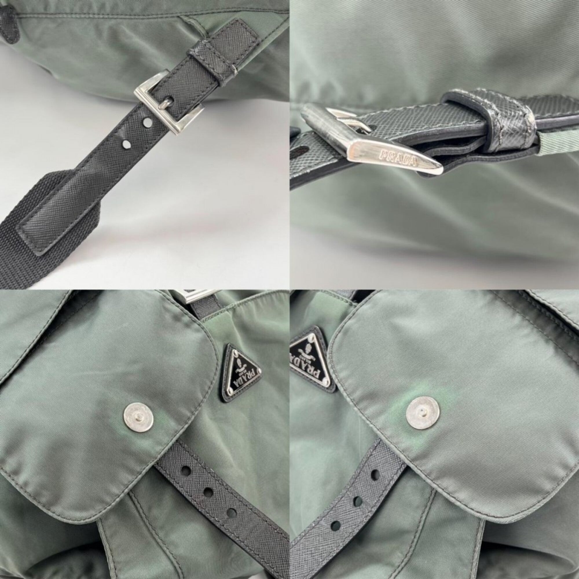 Prada Olive Nylon Backpack (Pre-Owned)