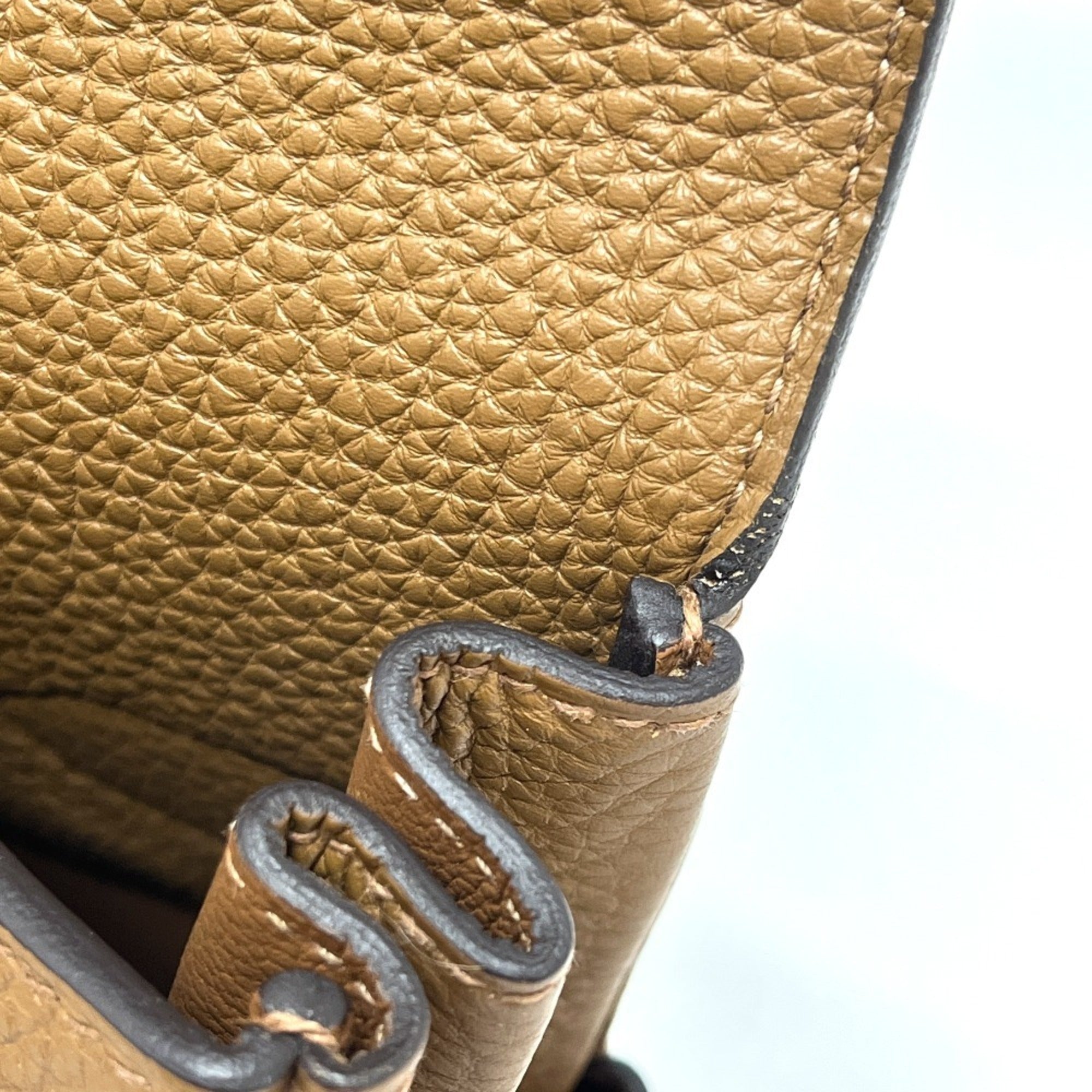 Hermes Kelly Brown Togo Leather Handbag Shoulder Bag (Pre-Owned)