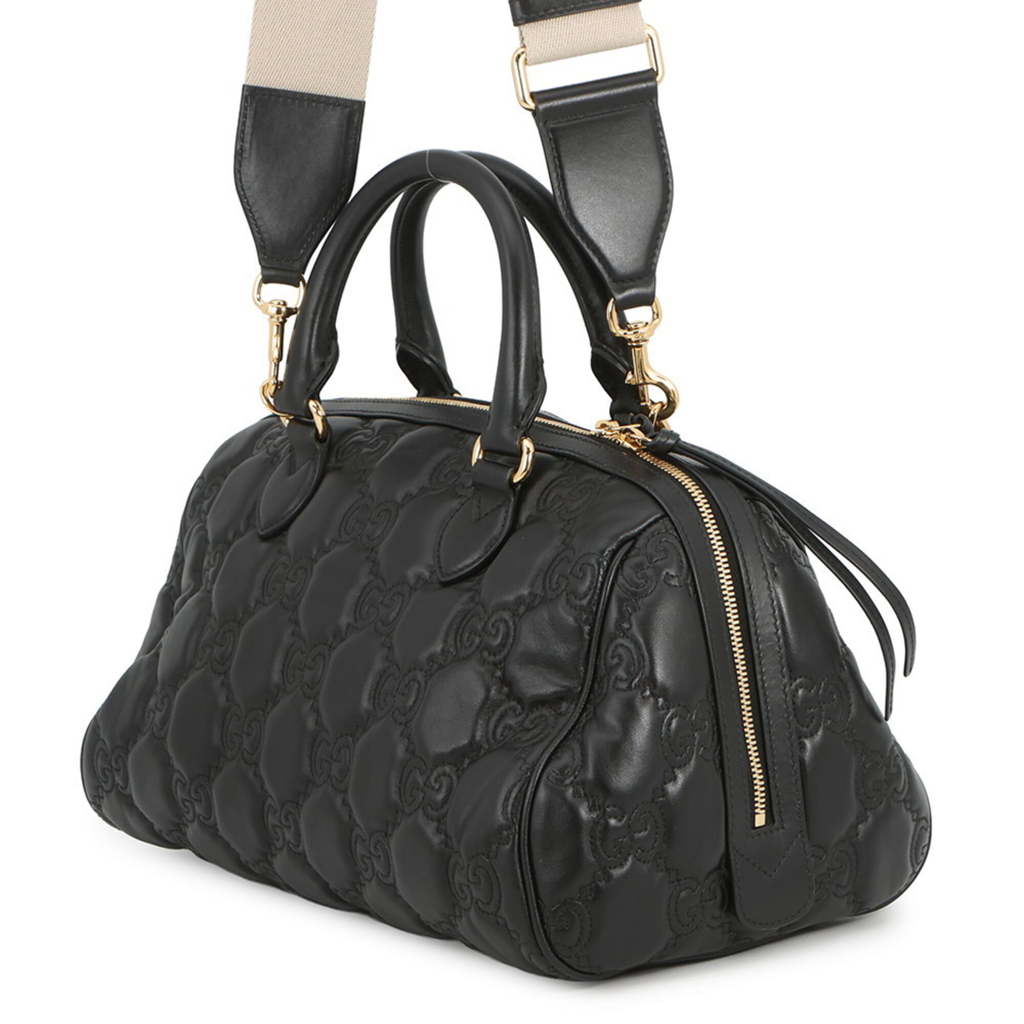 Gucci Black Leather Handbag Shoulder Bag (Pre-Owned)