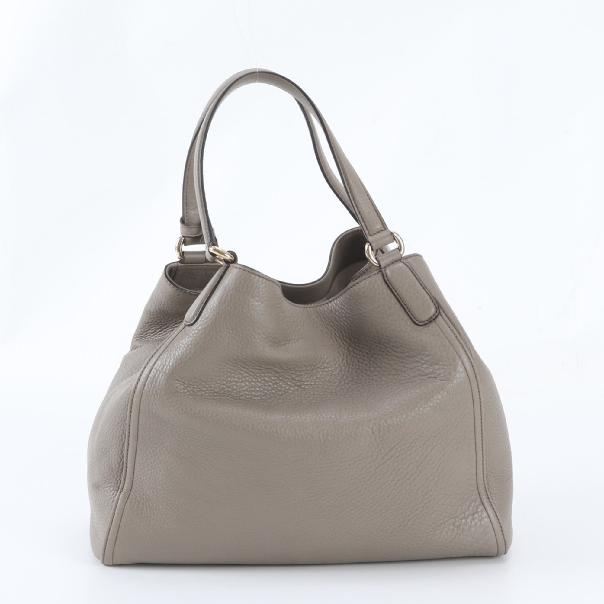 Gucci Soho Gray Leather Handbag Tote Bag (Pre-Owned)