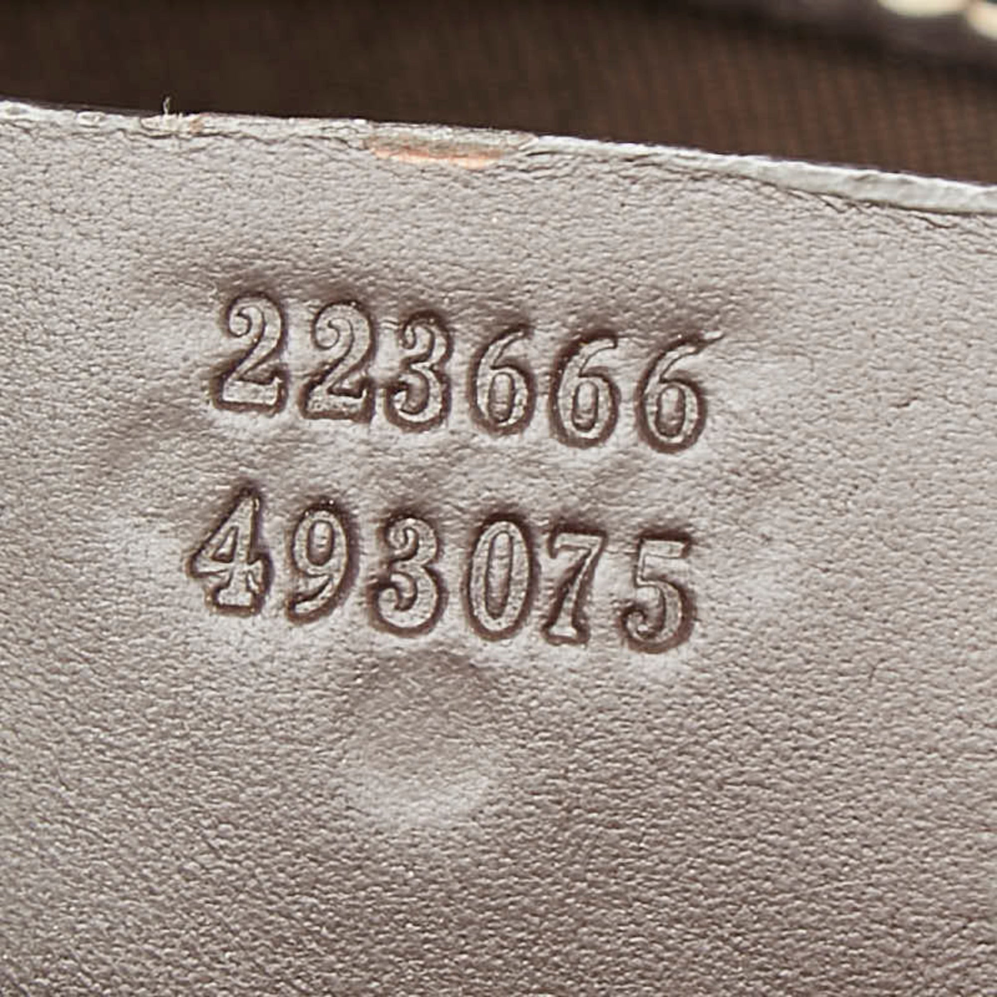 Gucci Beige Brown Pvc Leather Shoulder Bag (Pre-Owned)