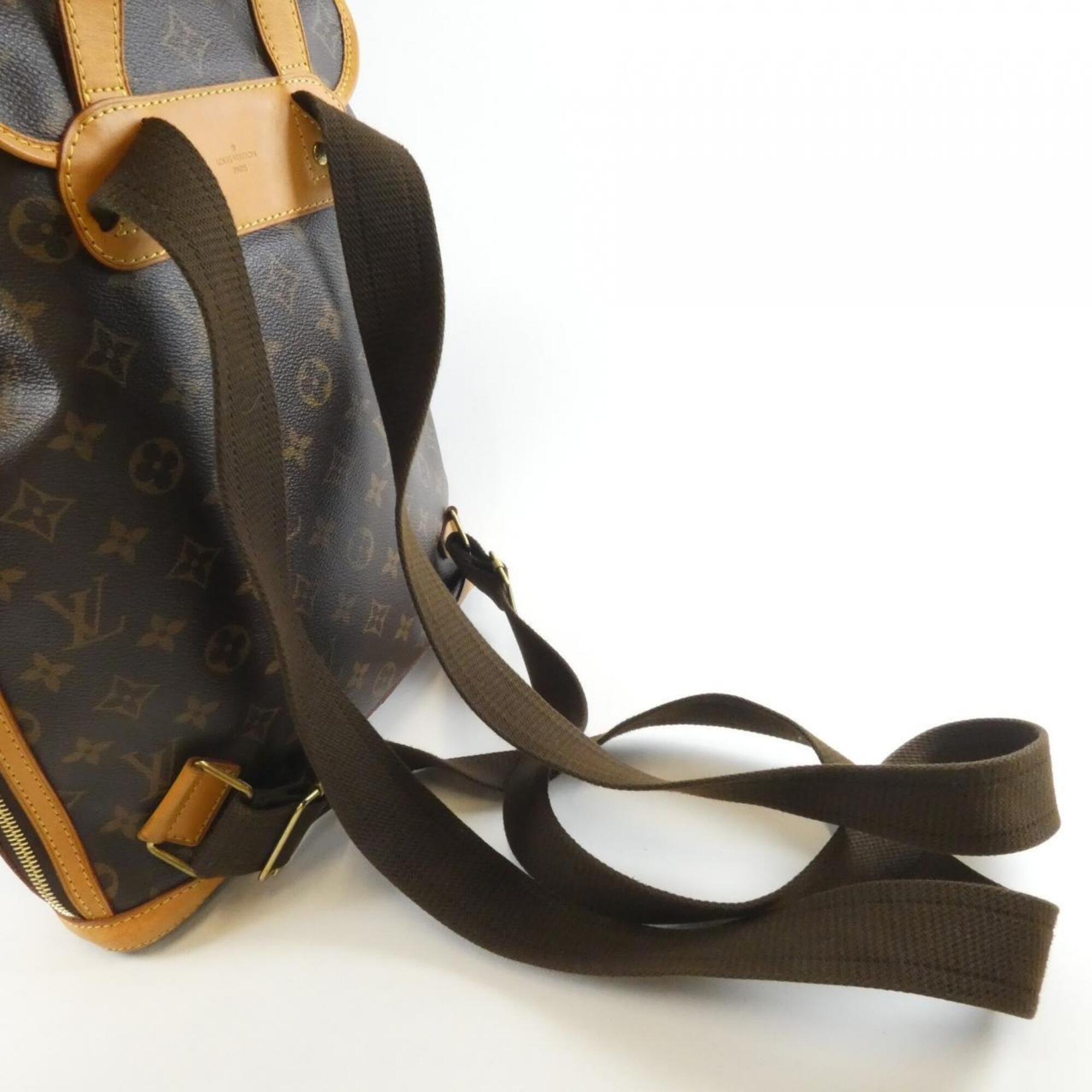 Louis Vuitton Monogram Marron Coated Canvas Backpack (Pre-Owned)