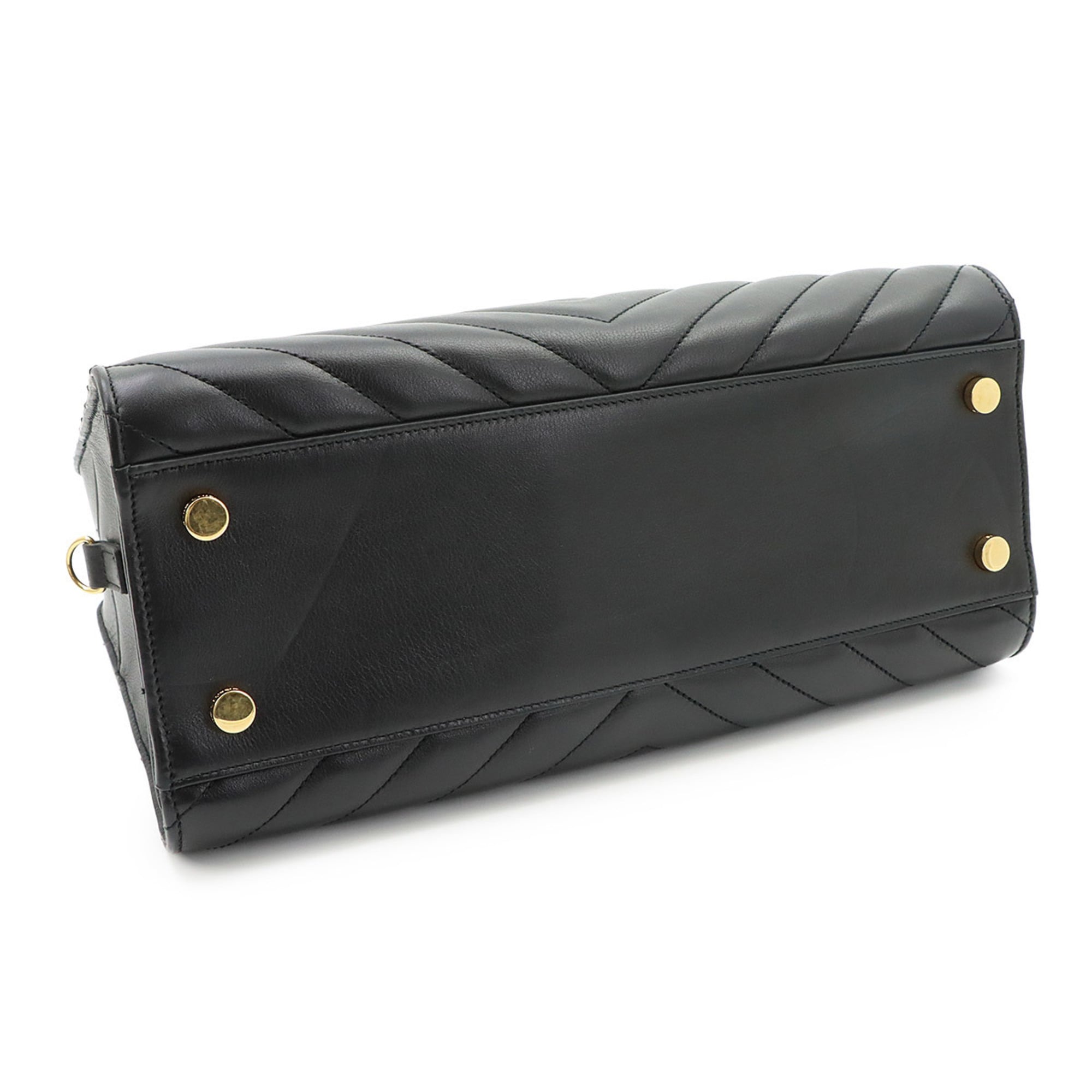 Saint Laurent Black Leather Handbag (Pre-Owned)