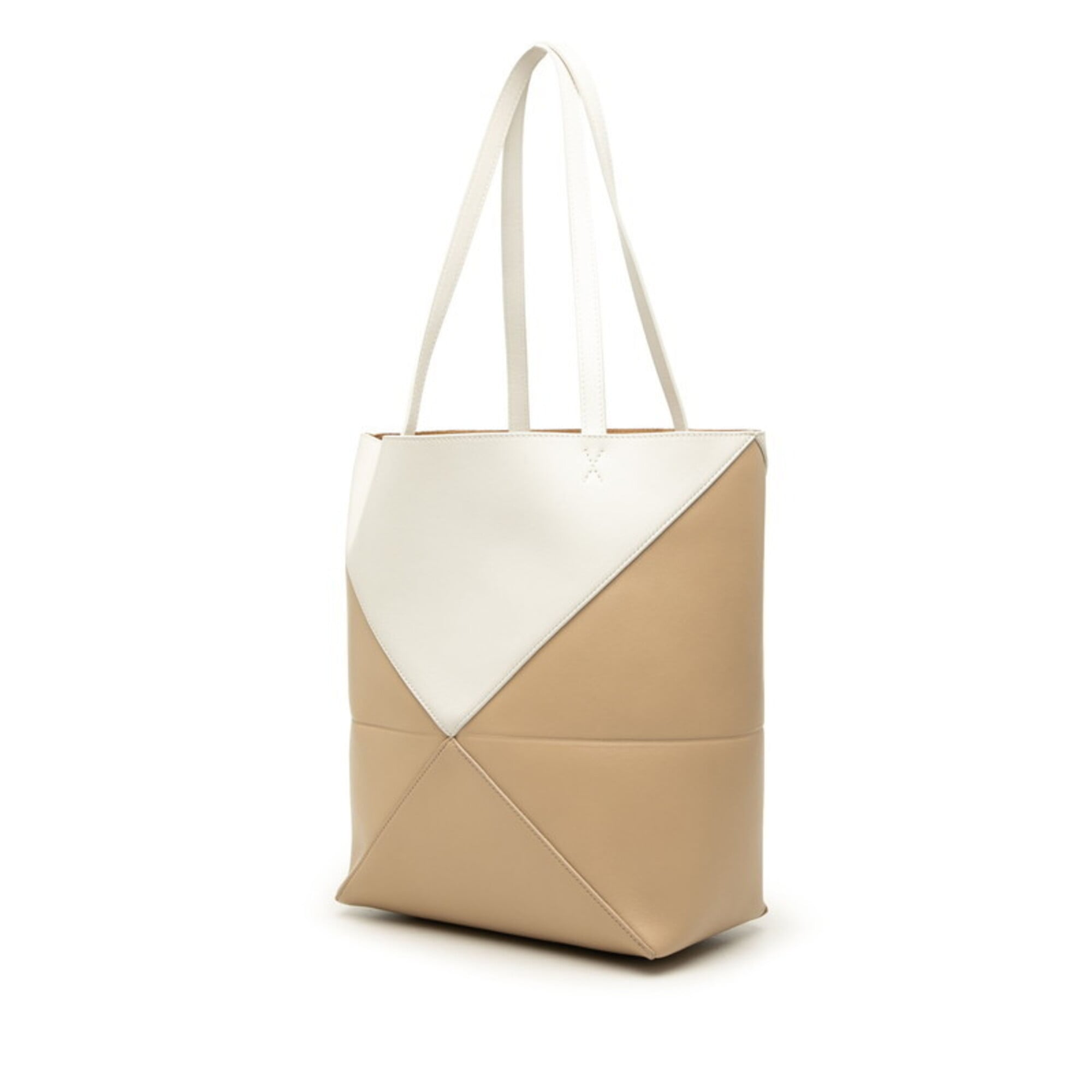 Loewe Beige Ivory Leather Handbag Tote Bag (Pre-Owned)