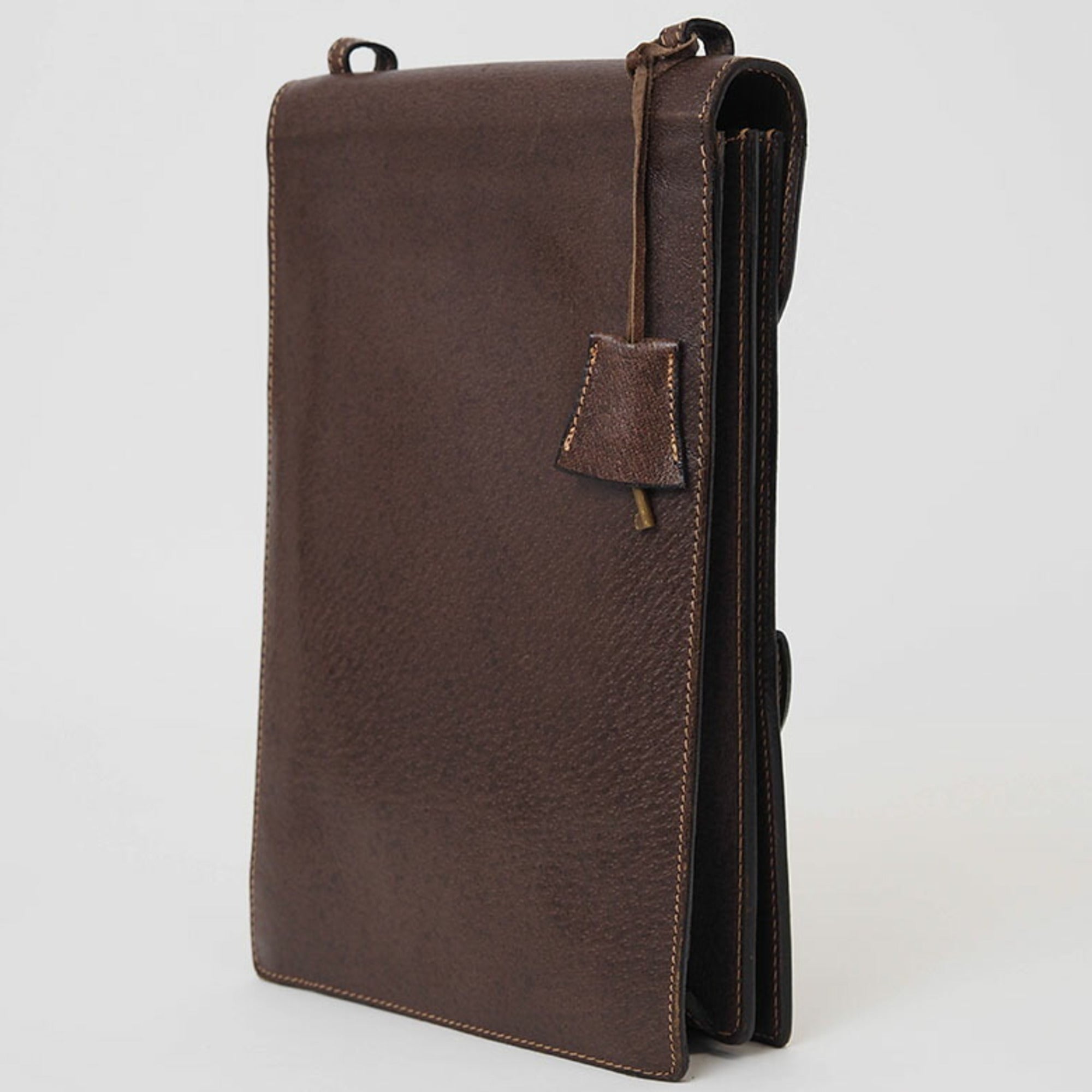 Gucci Brown Leather Shoulder Bag (Pre-Owned)