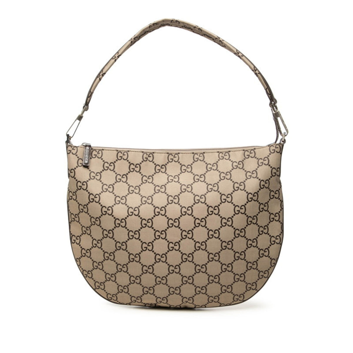 Gucci Beige Nylon Leather Shoulder Bag (Pre-Owned)