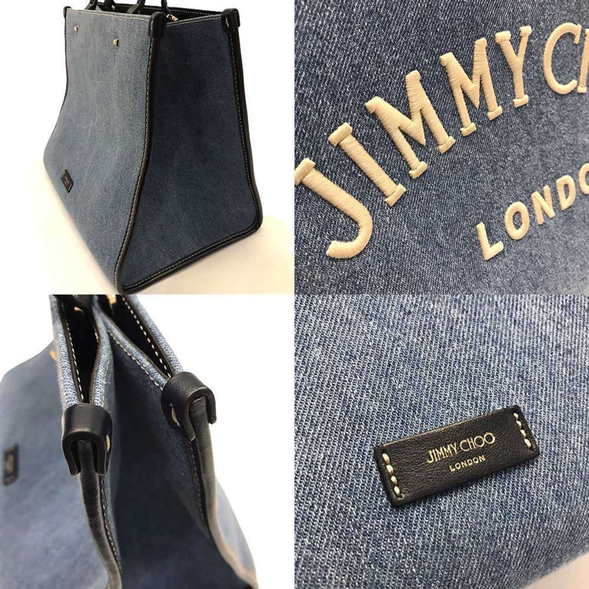 Jimmy Choo Denim Leather Tote Bag (Pre-Owned)