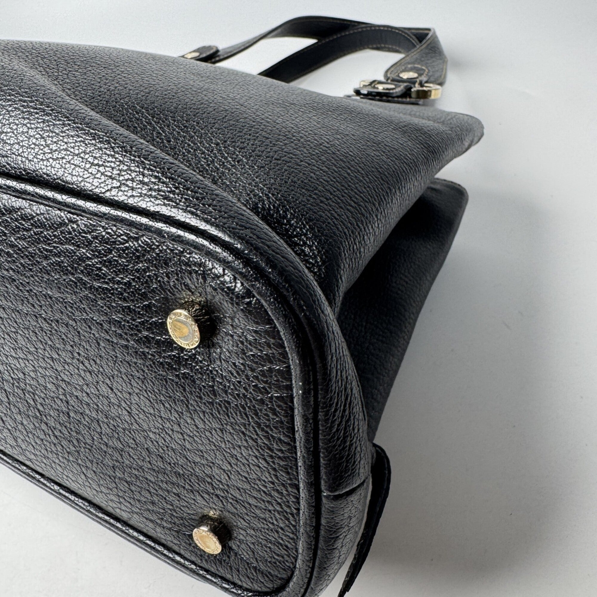 Bvlgari Black Leather Handbag (Pre-Owned)