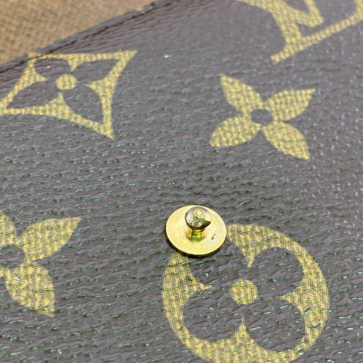 Louis Vuitton Brown Monogram Leather Wallet (Tri-Fold) (Pre-Owned)