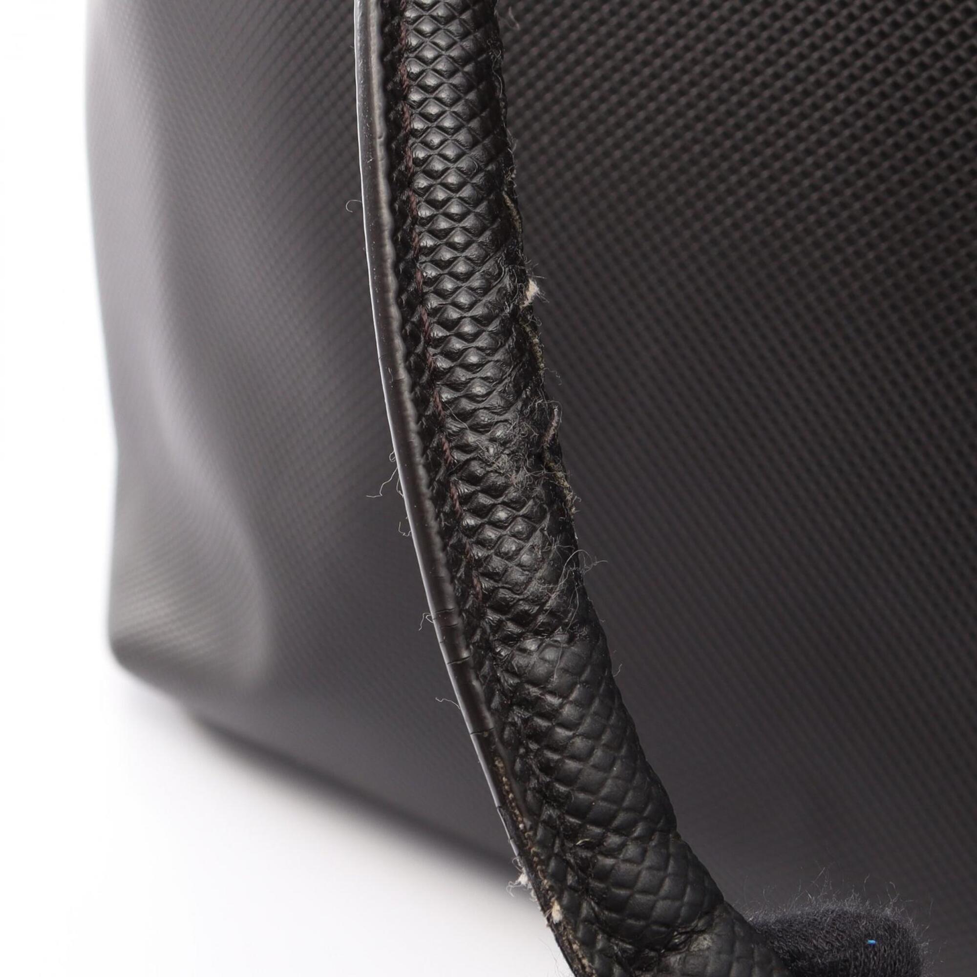 Bottega Veneta Black Brown Coated Canvas Leather Handbag Tote Bag (Pre-Owned)