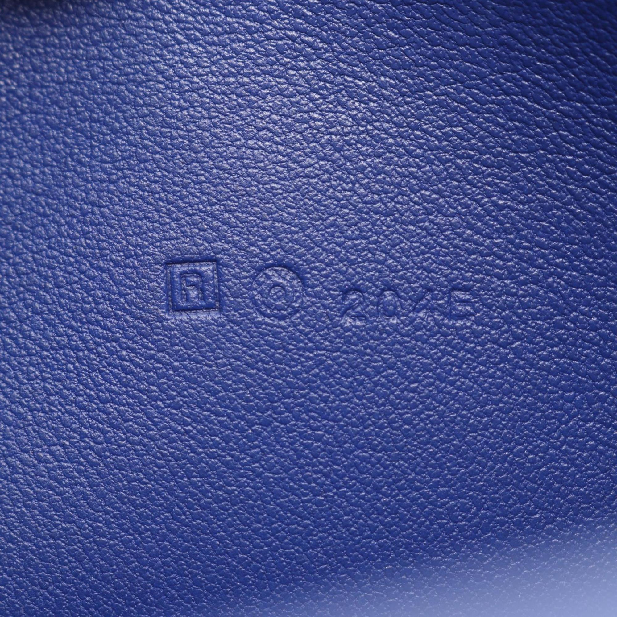 Hermes Blue Blue Electric Togo Leather Long Wallet (Bi-Fold) (Pre-Owned)