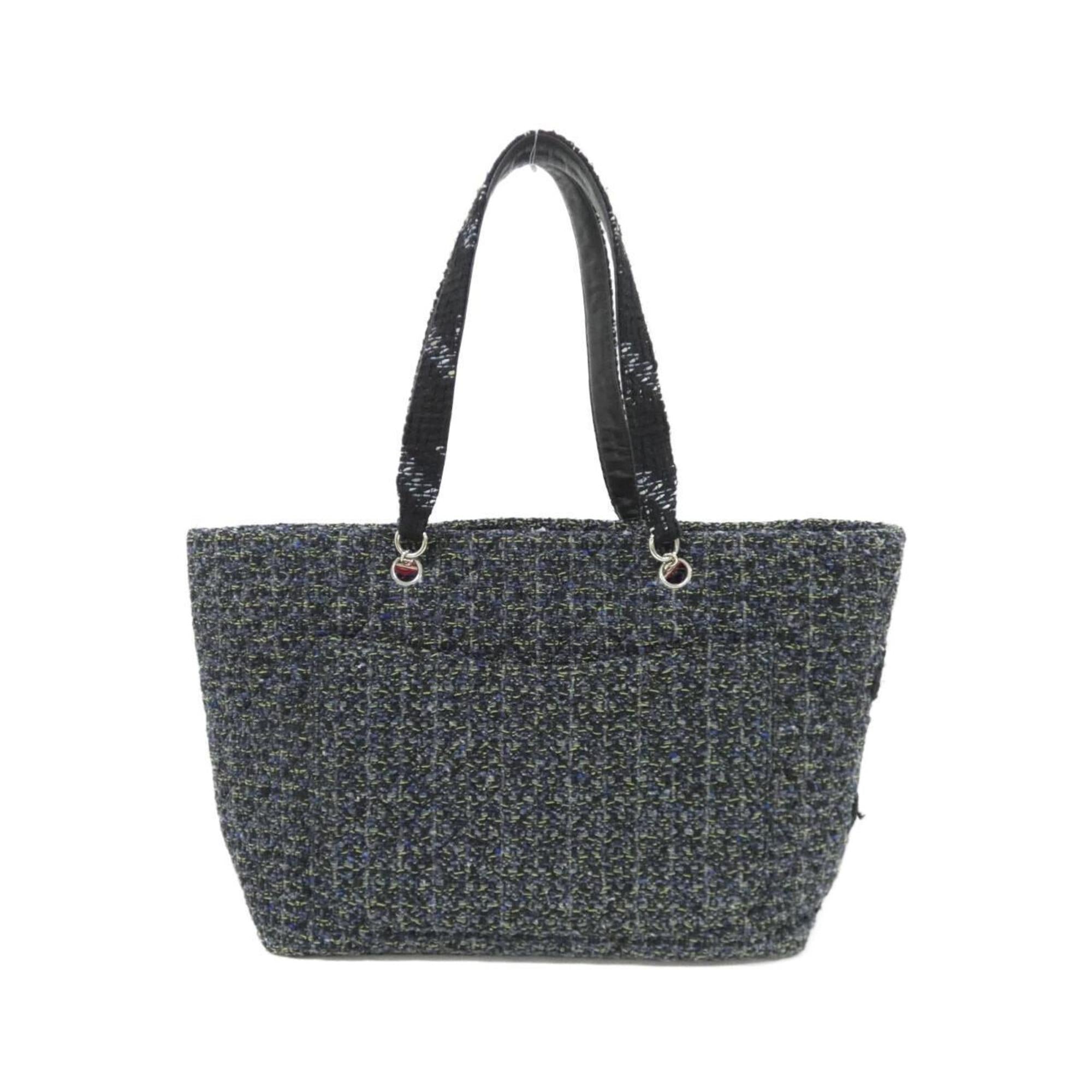 Chanel Navy Tweed Shoulder Bag (Pre-Owned)