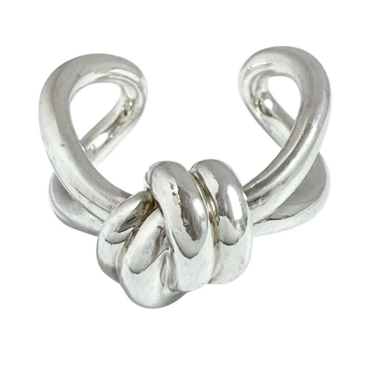 Bottega Veneta Silver Silver 925 Band Ring (Pre-Owned)