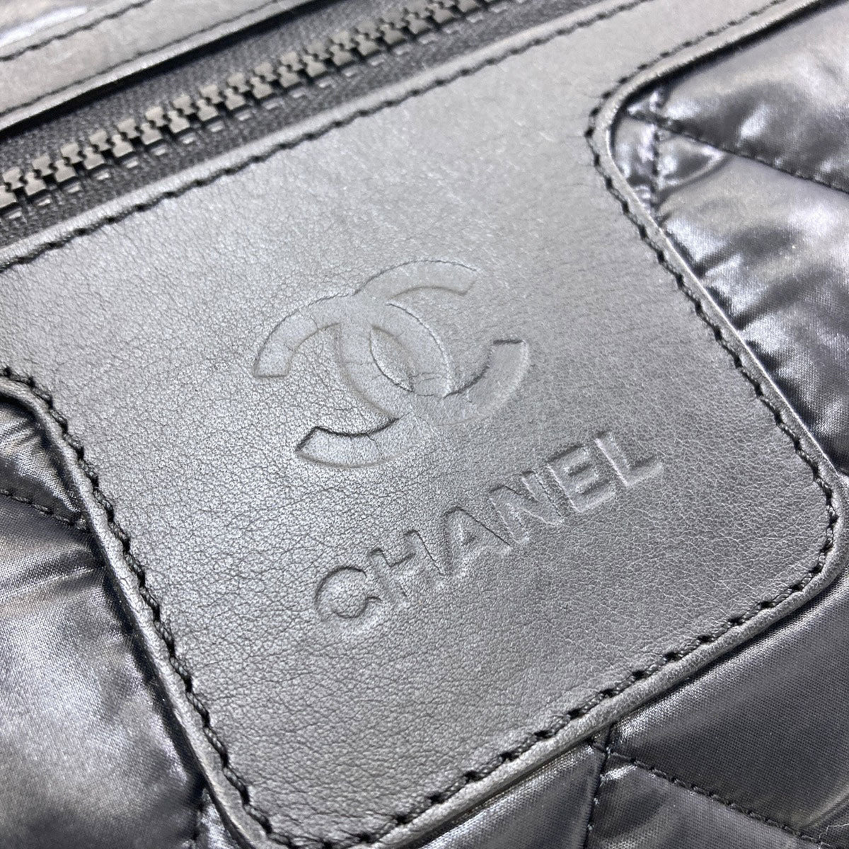 Chanel Black Nylon Boston Bag (Pre-Owned)