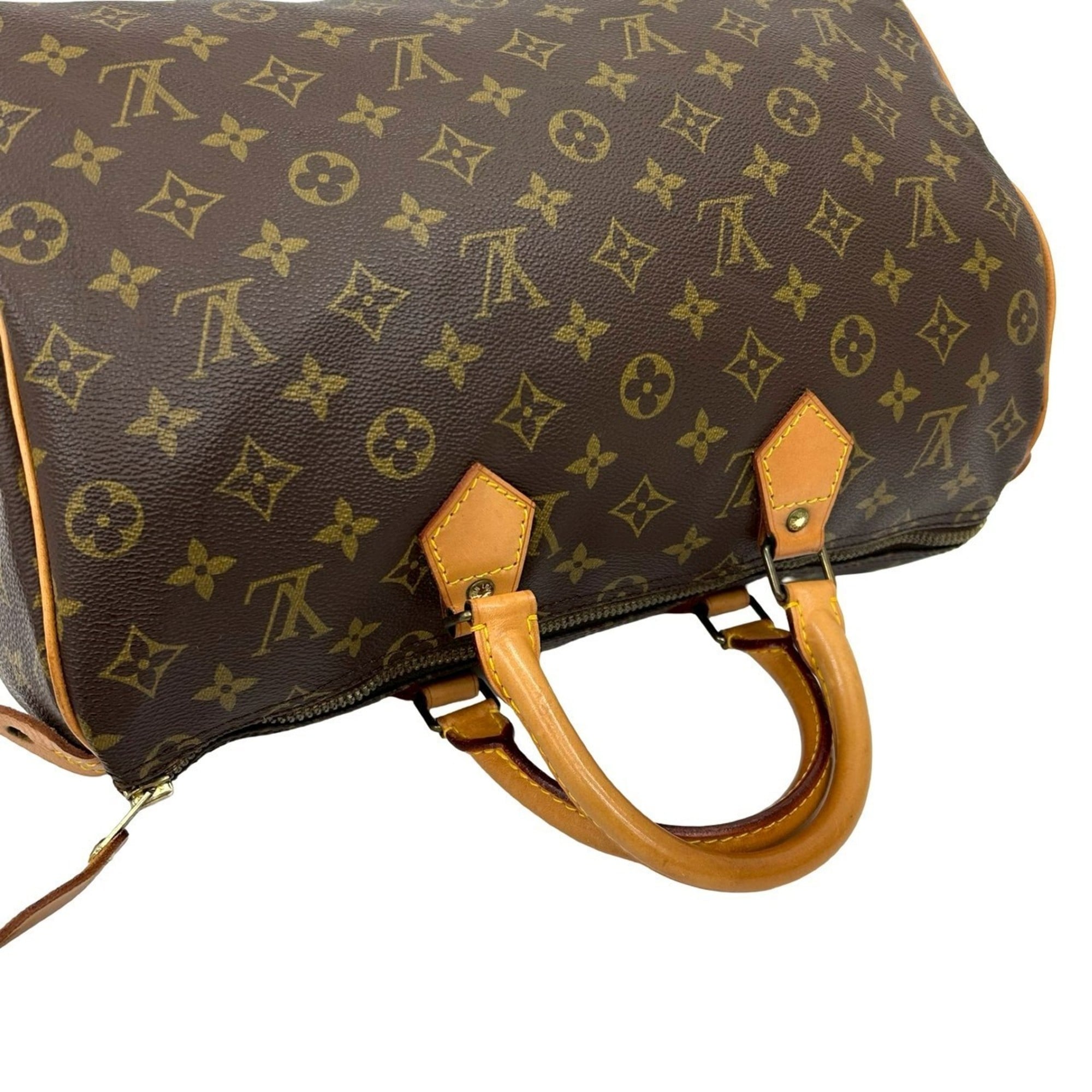 Louis Vuitton Brown Leather Pvc Boston Bag Handbag (Pre-Owned)