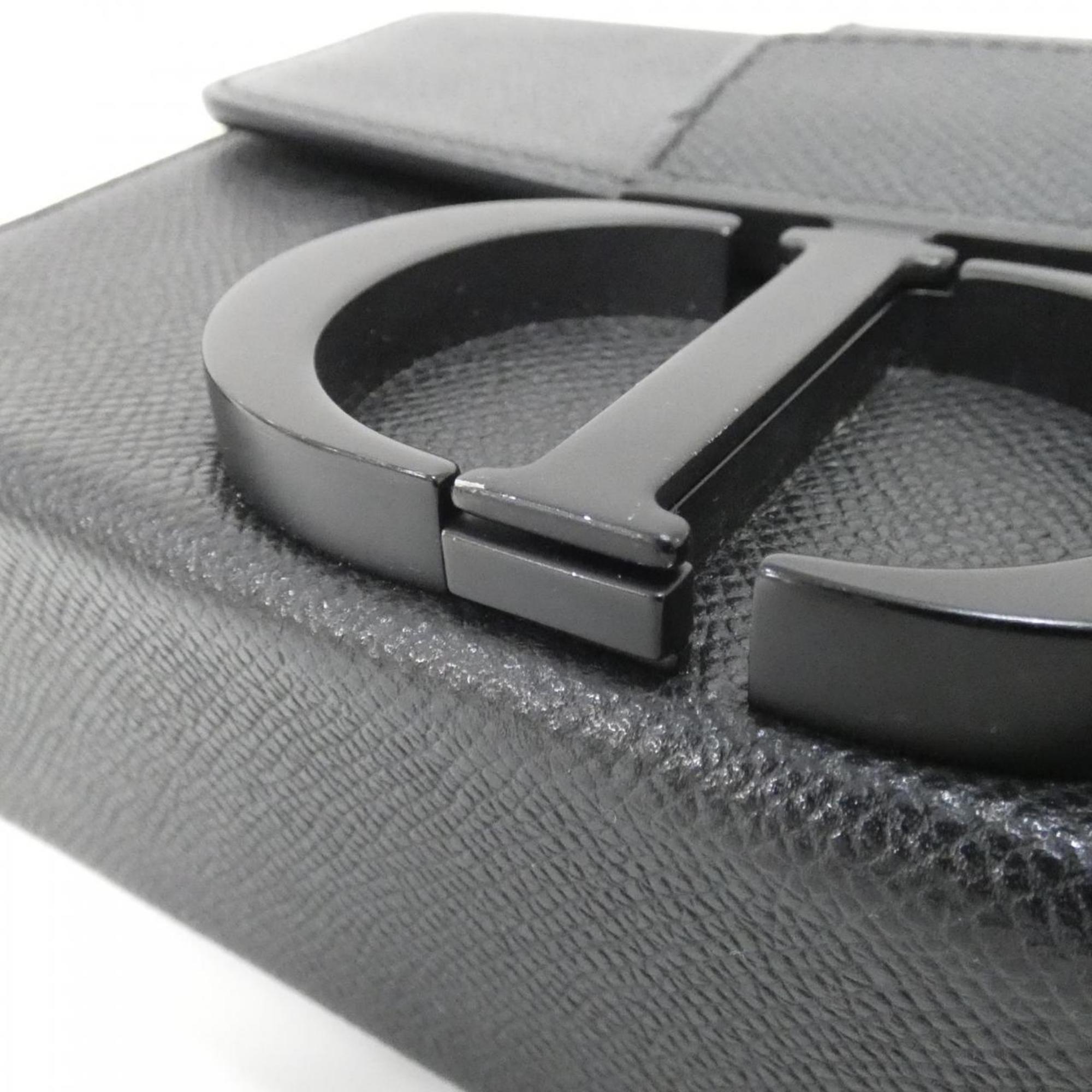 Christian Dior Black Leather Handbag Shoulder Bag (Pre-Owned)