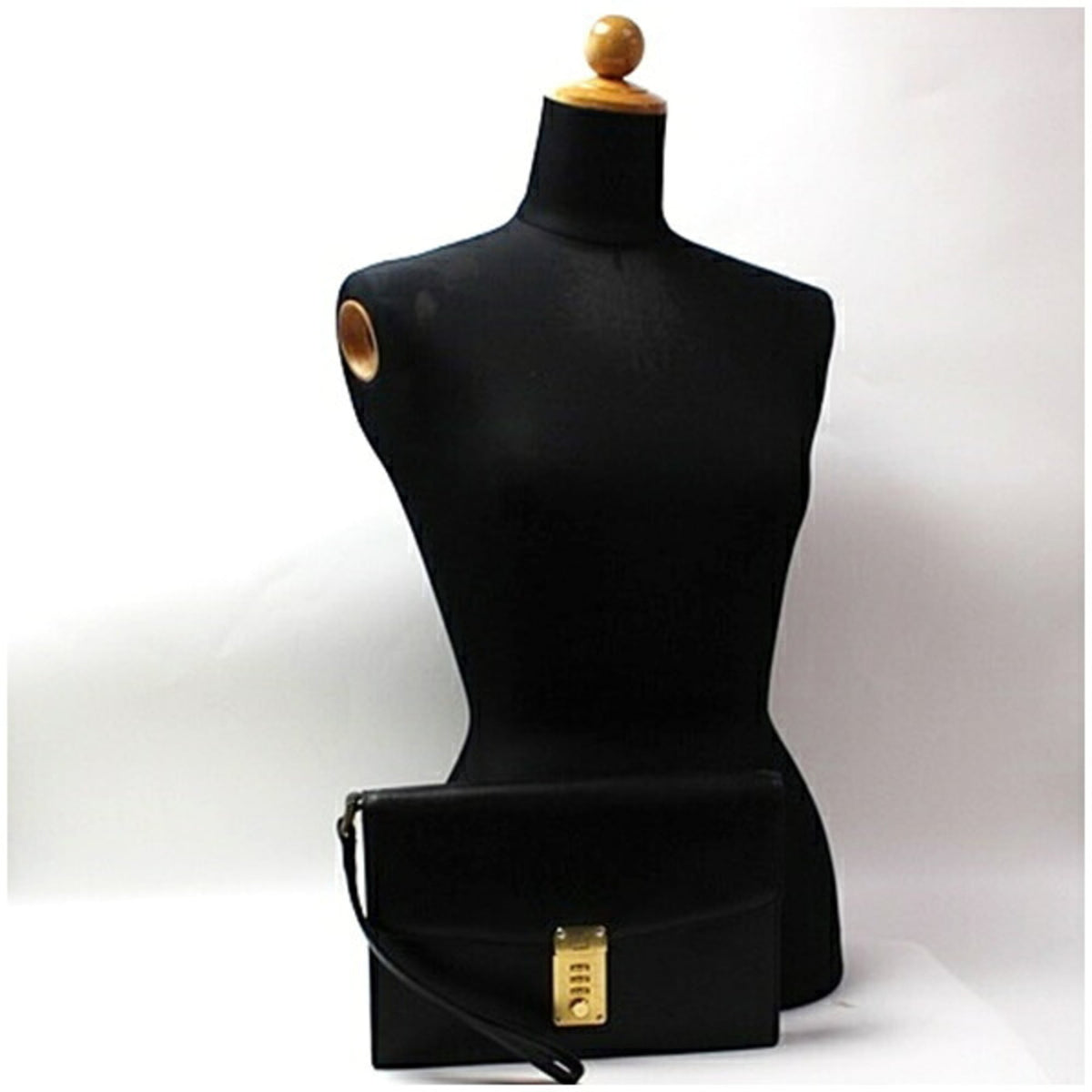 Dunhill Black Leather Clutch Bag (Pre-Owned)