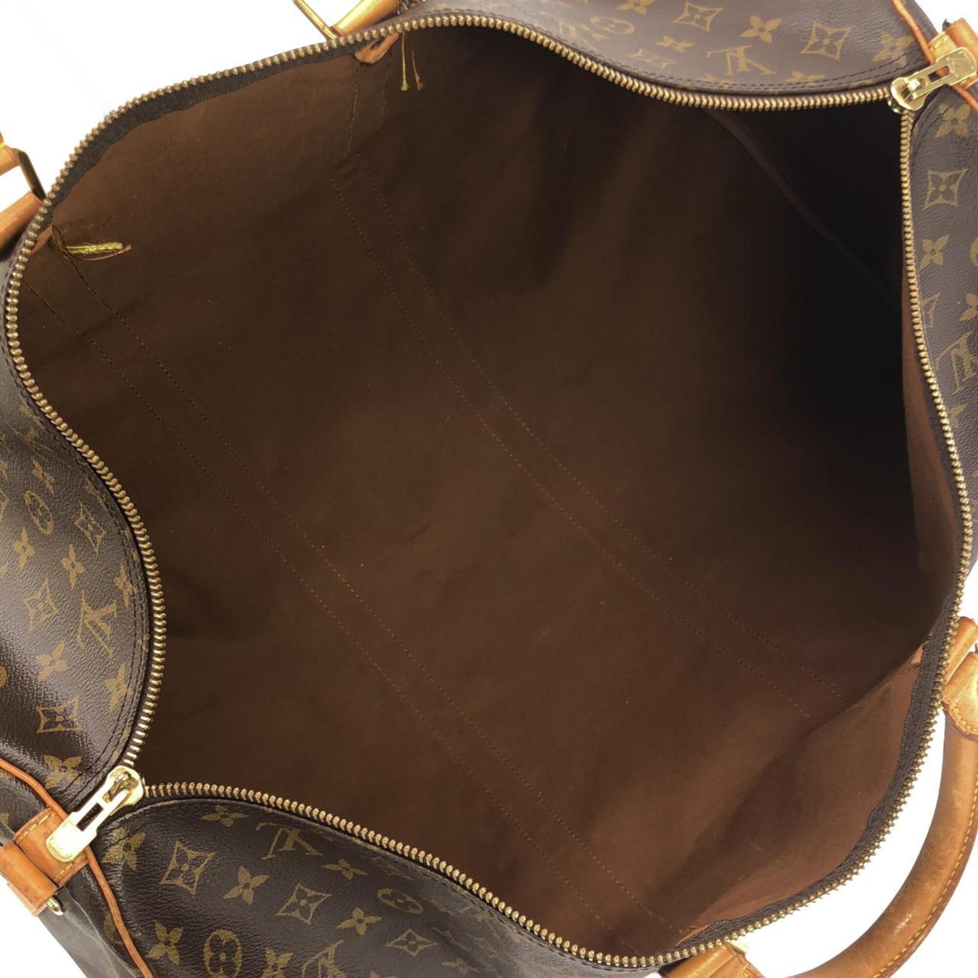 Louis Vuitton Brown Coated Canvas Boston Bag (Pre-Owned)