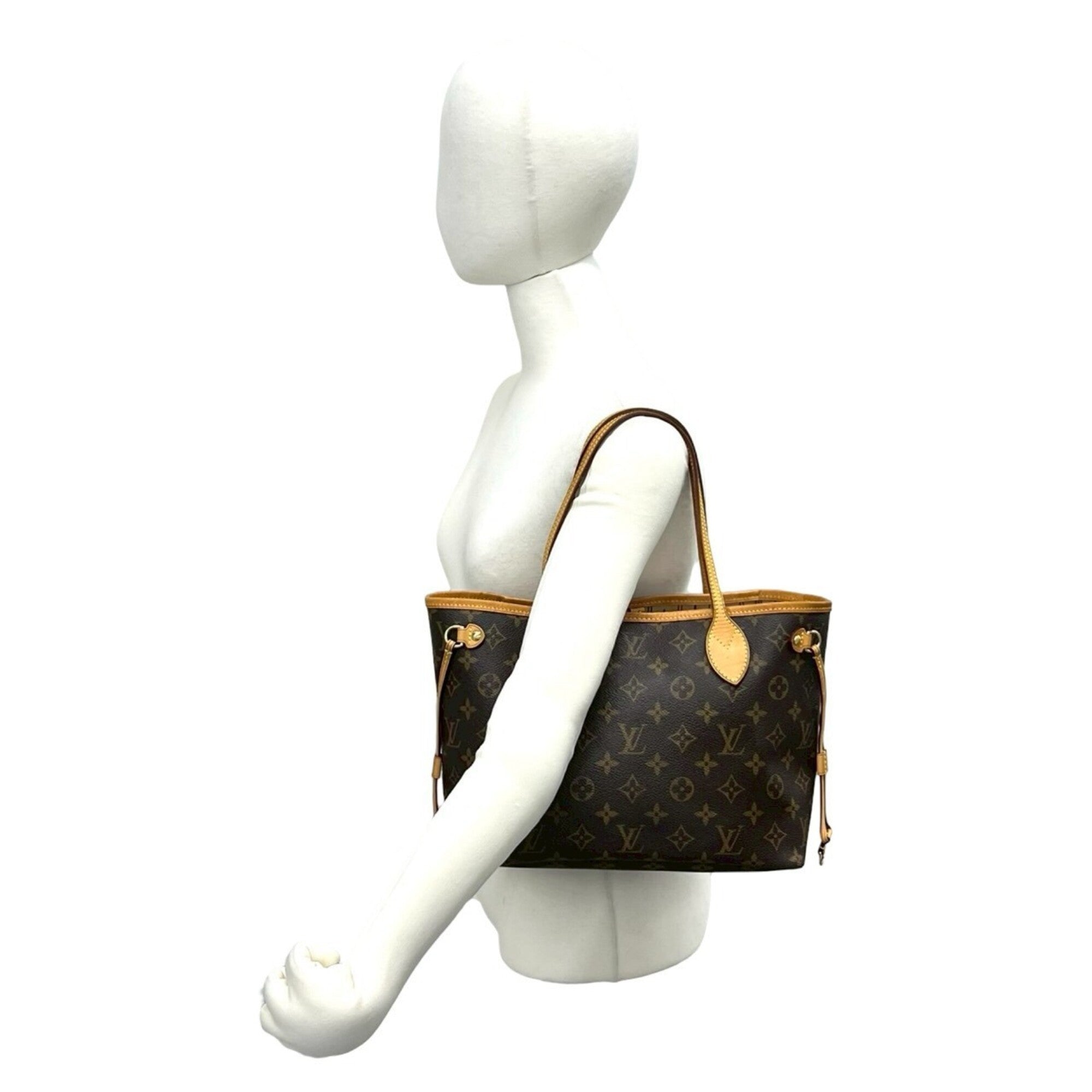 Louis Vuitton Brown Leather Pvc Handbag Tote Bag (Pre-Owned)