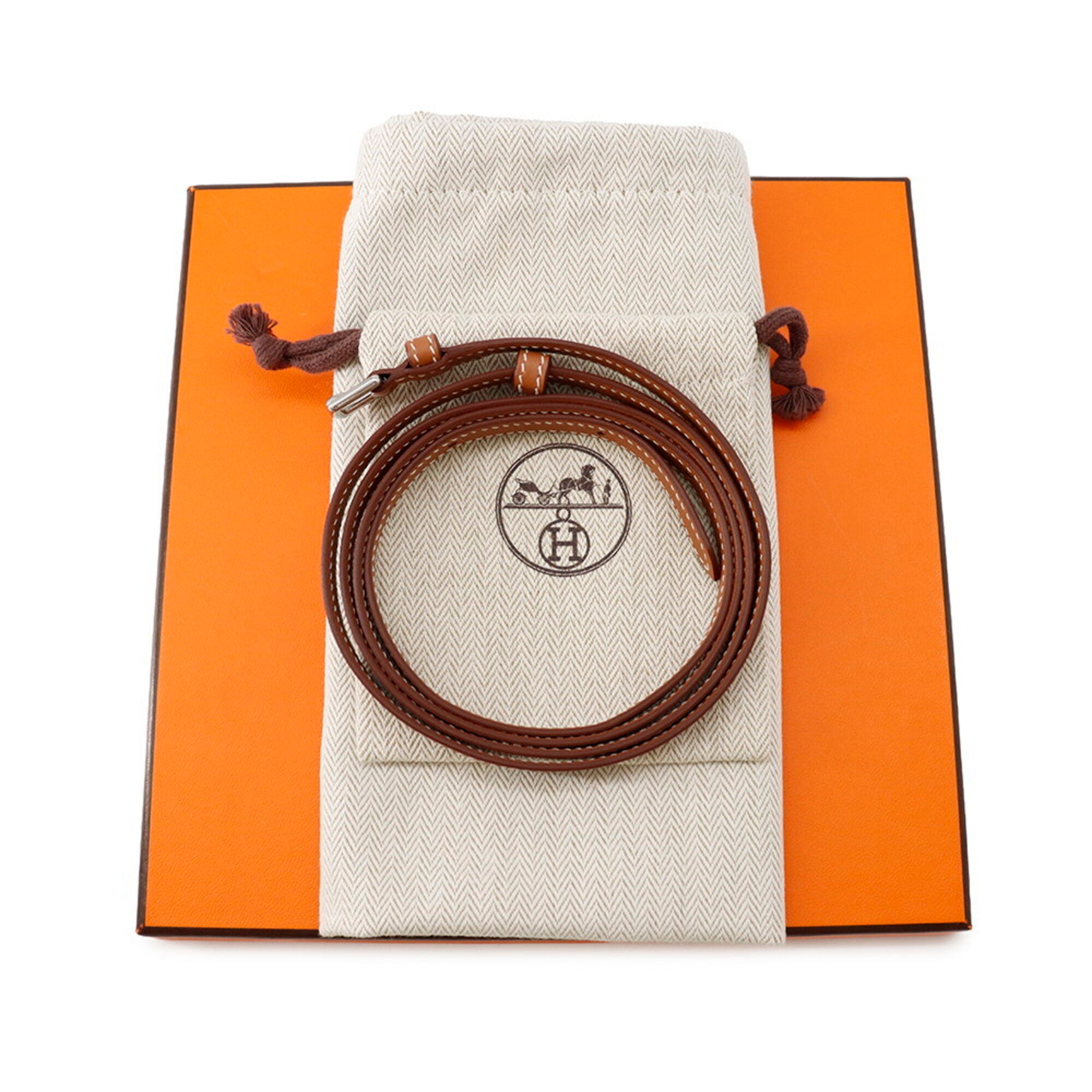 Hermes Gold Swift Leather Shoulder Bag Sling Bag (Pre-Owned)