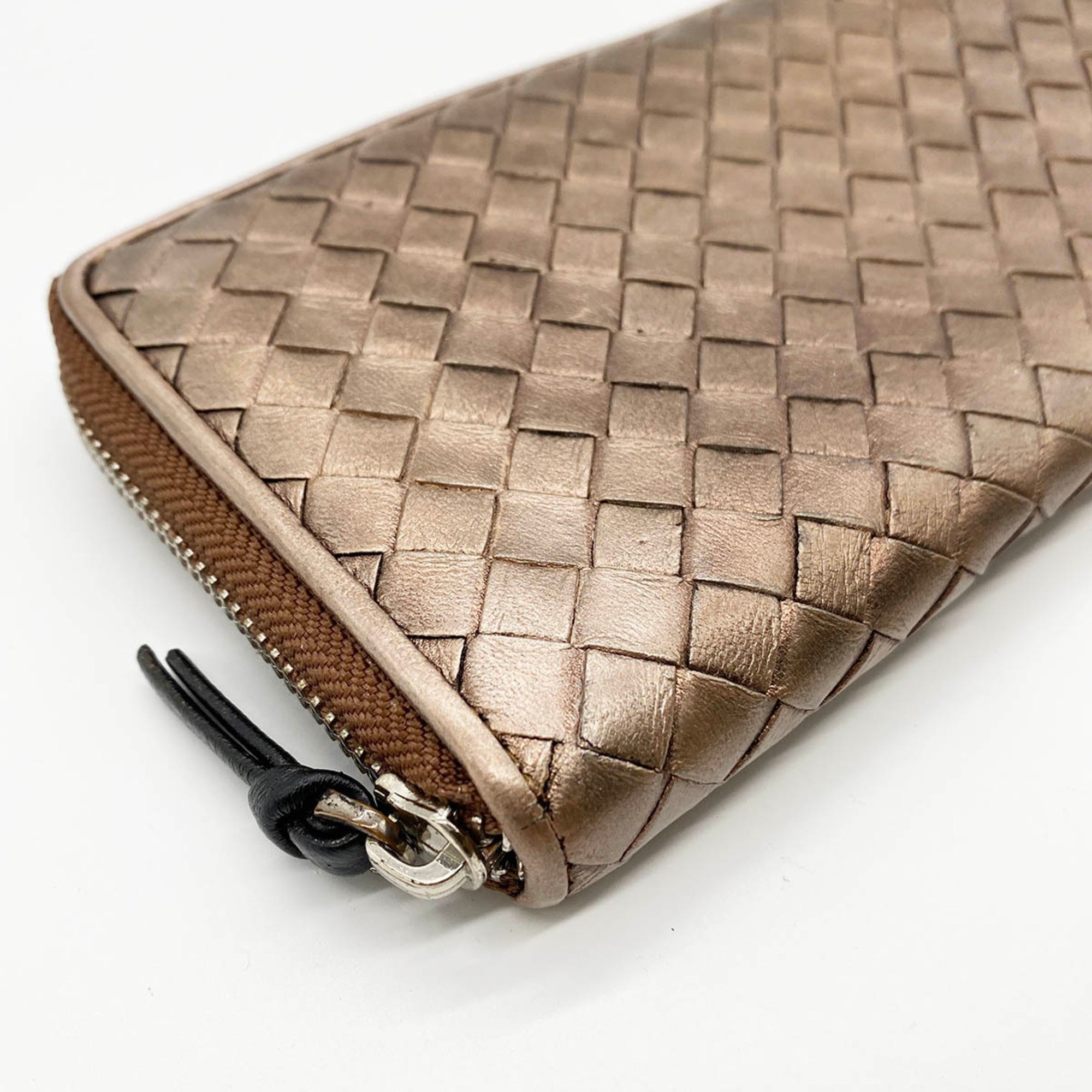 Bottega Veneta Brown Leather Long Wallet (Bi-Fold) (Pre-Owned)