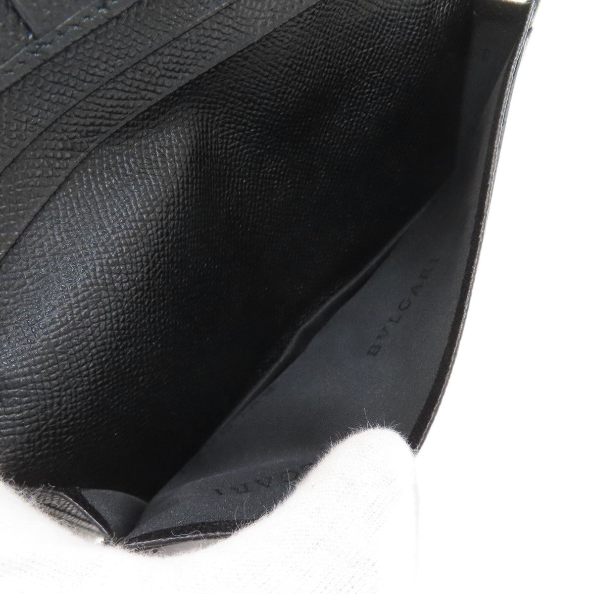 Bvlgari Black Leather Long Wallet (Bi-Fold) (Pre-Owned)