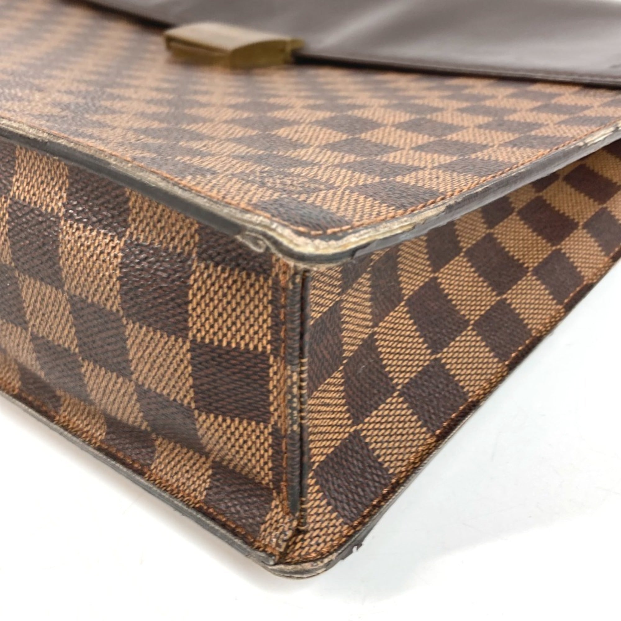Louis Vuitton Brown Ebene Damier Canvas Briefcase Handbag (Pre-Owned)