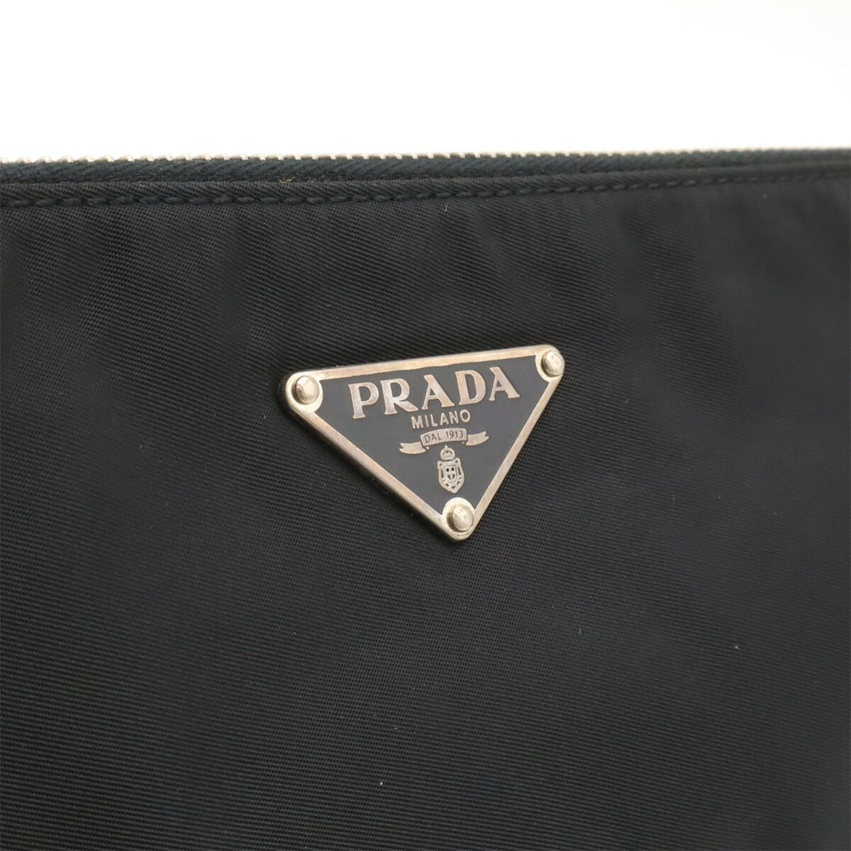 Prada Black Nero Nylon Leather Shoulder Bag (Pre-Owned)