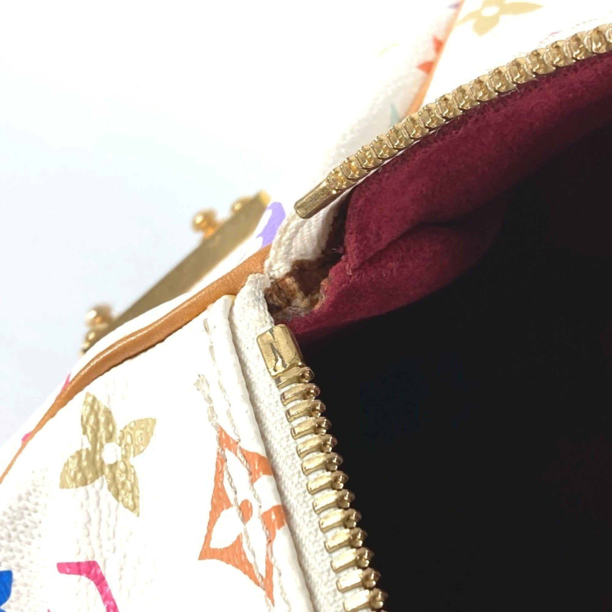Louis Vuitton Monogram Multicolore Blanc White Monogram Multicolore Boston Bag Handbag (Pre-Owned)