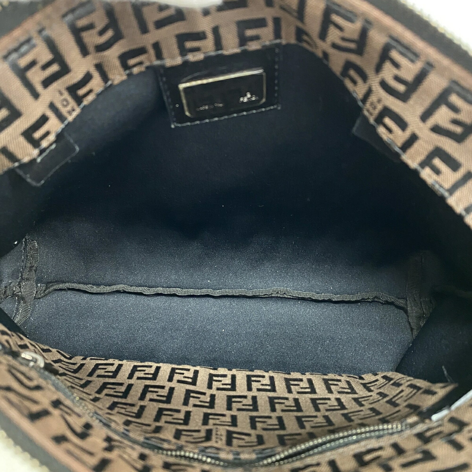 Fendi Black Brown Nylon Canvas Tote Bag (Pre-Owned)