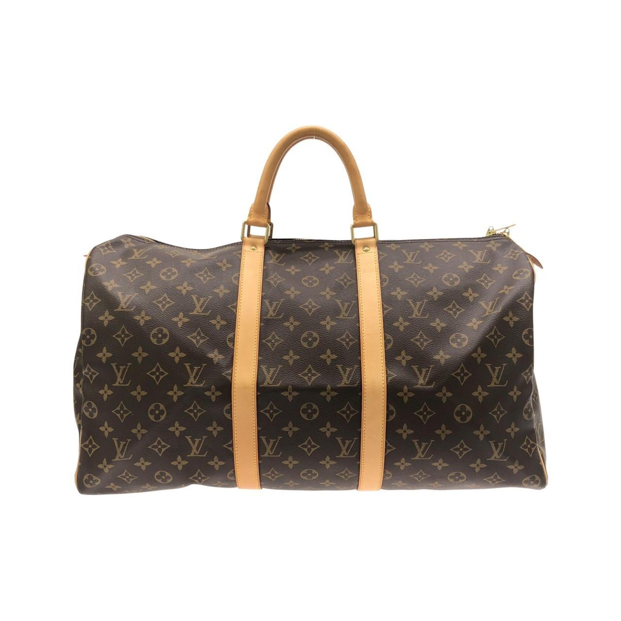 Louis Vuitton Brown Coated Canvas Boston Bag (Pre-Owned)